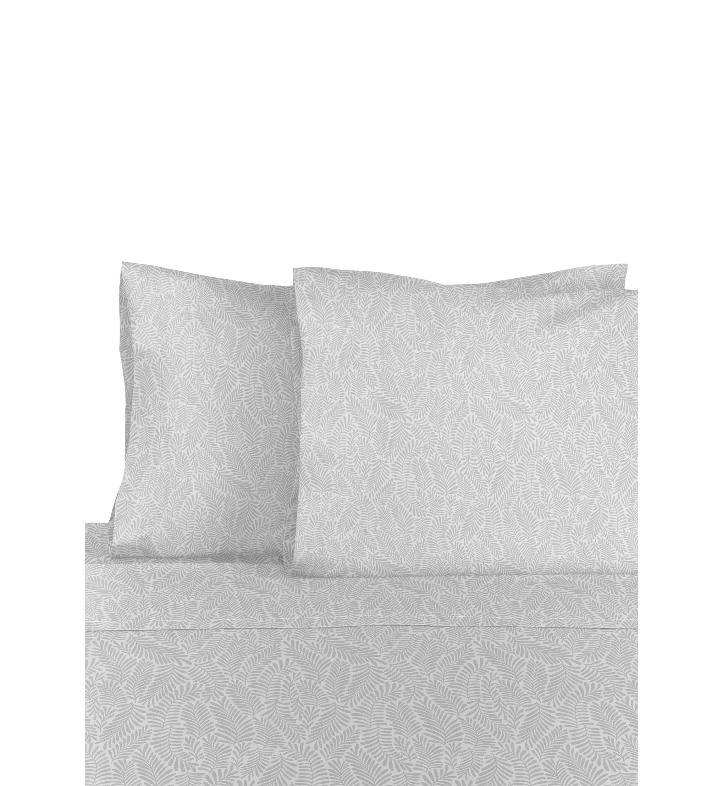 Cedar Island Grey Leafy Vine Print Sheet Set