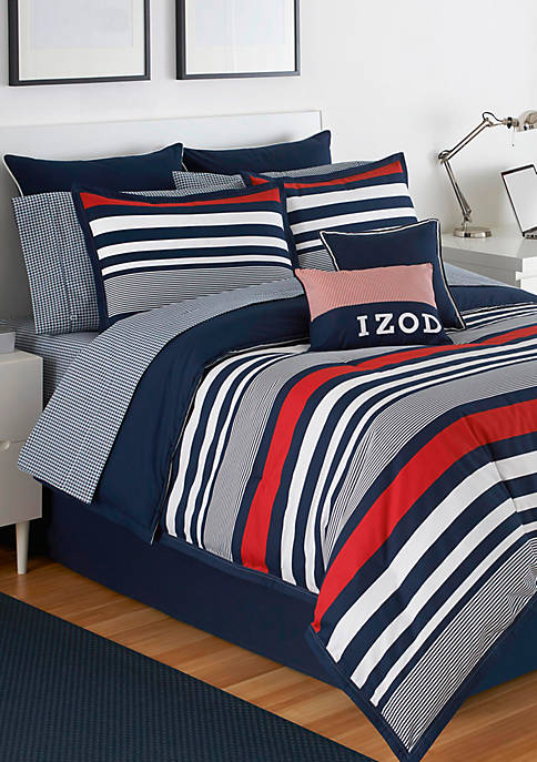 Varsity Stripe Full Comforter Set 76-in. x 86-in.