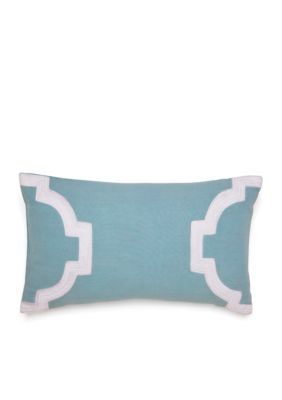 Jill Rosenwald Newport Gate Slate Embroidered Decorative Pillow 12