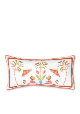 Haute Girls Safari Oblong Monkey Decorative Pillow Belk