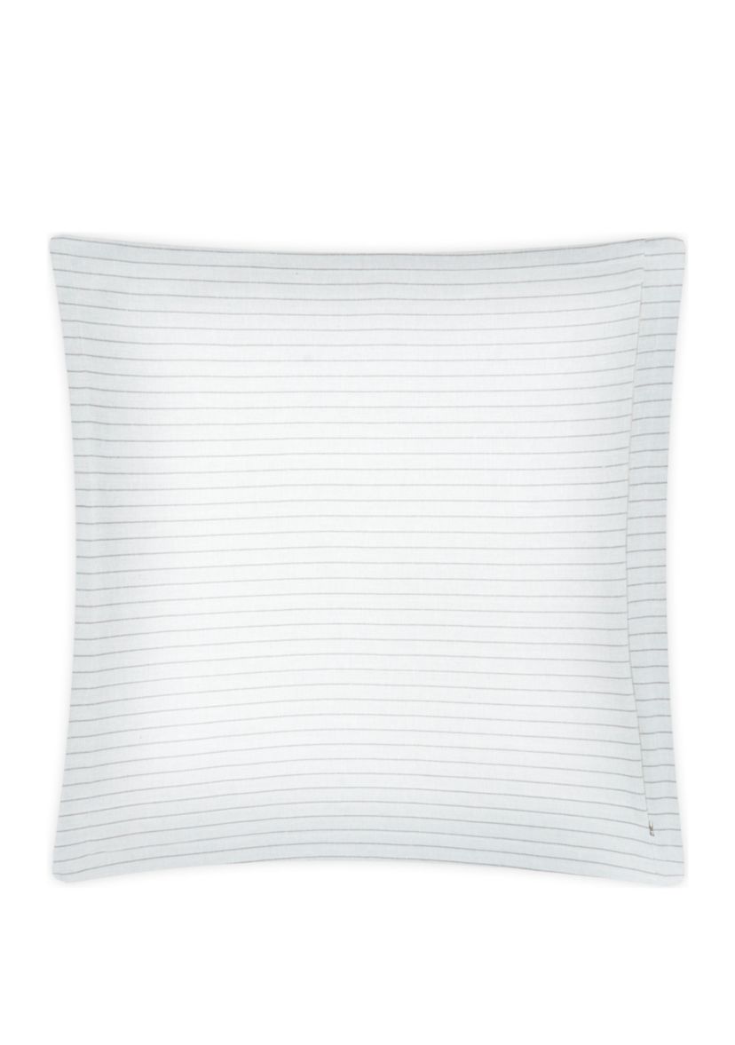 Reversible Flannel Taupe/Ivory European Sham
