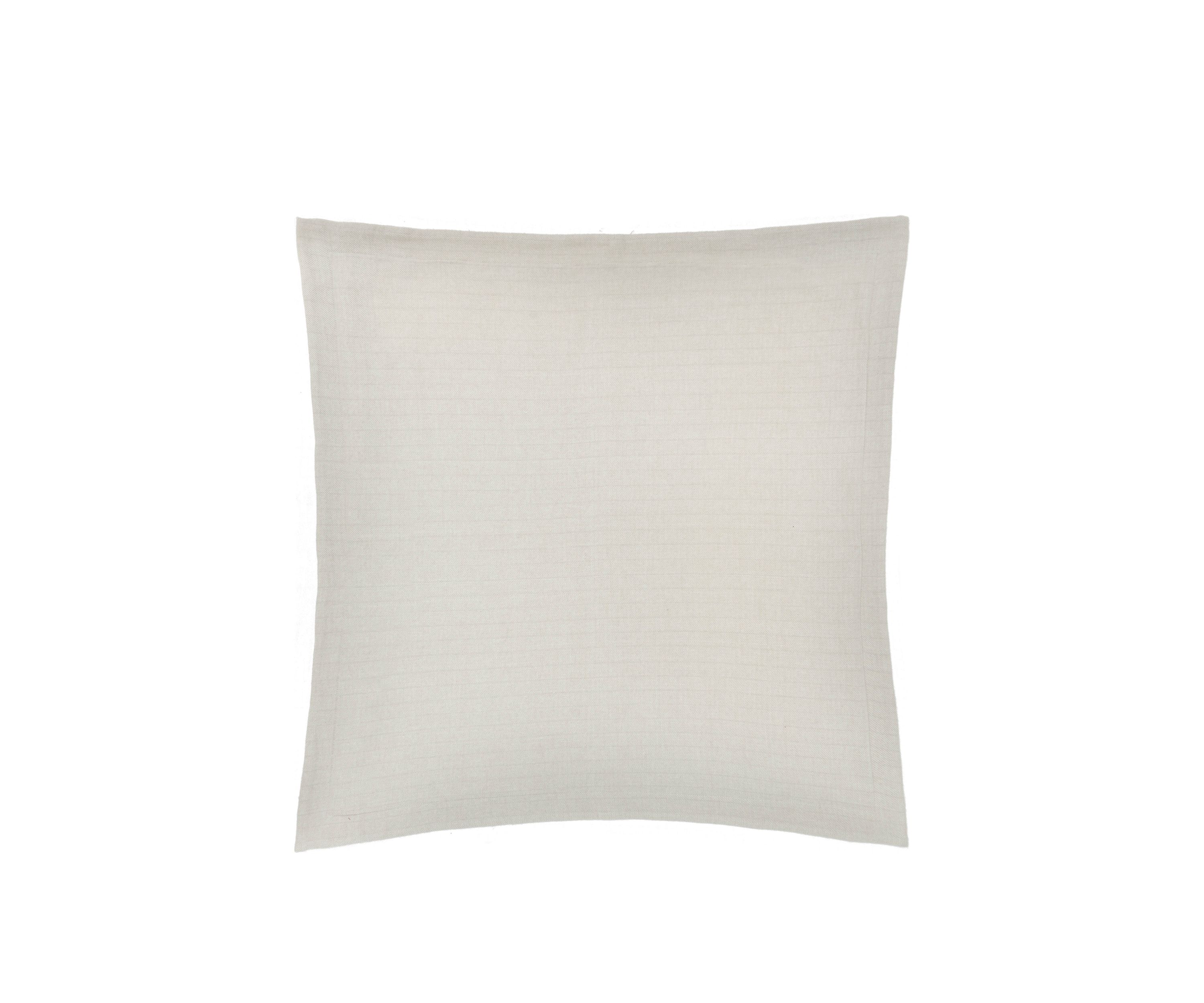 Reversible Flannel Taupe/Ivory European Sham