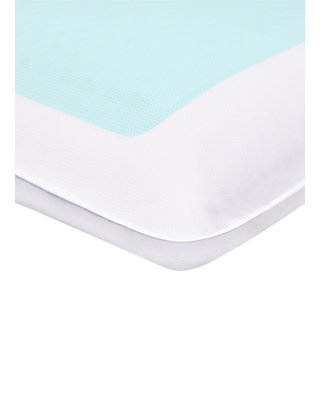 Comfort Revolution Blue Bubble Gel Memory Foam Pillow King White 