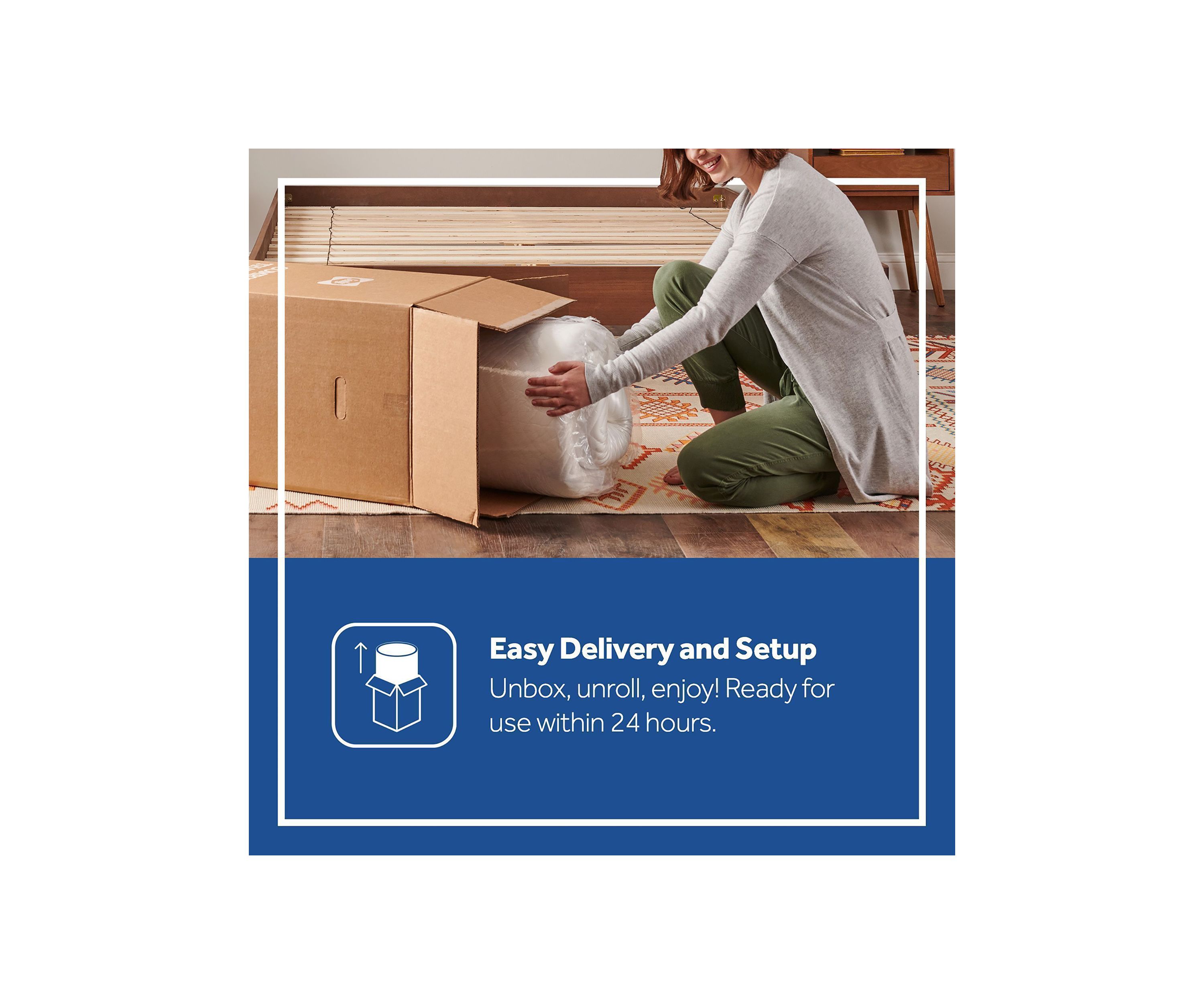 Essentials 8 Inch Memory Foam Mattress in a Box, Firm