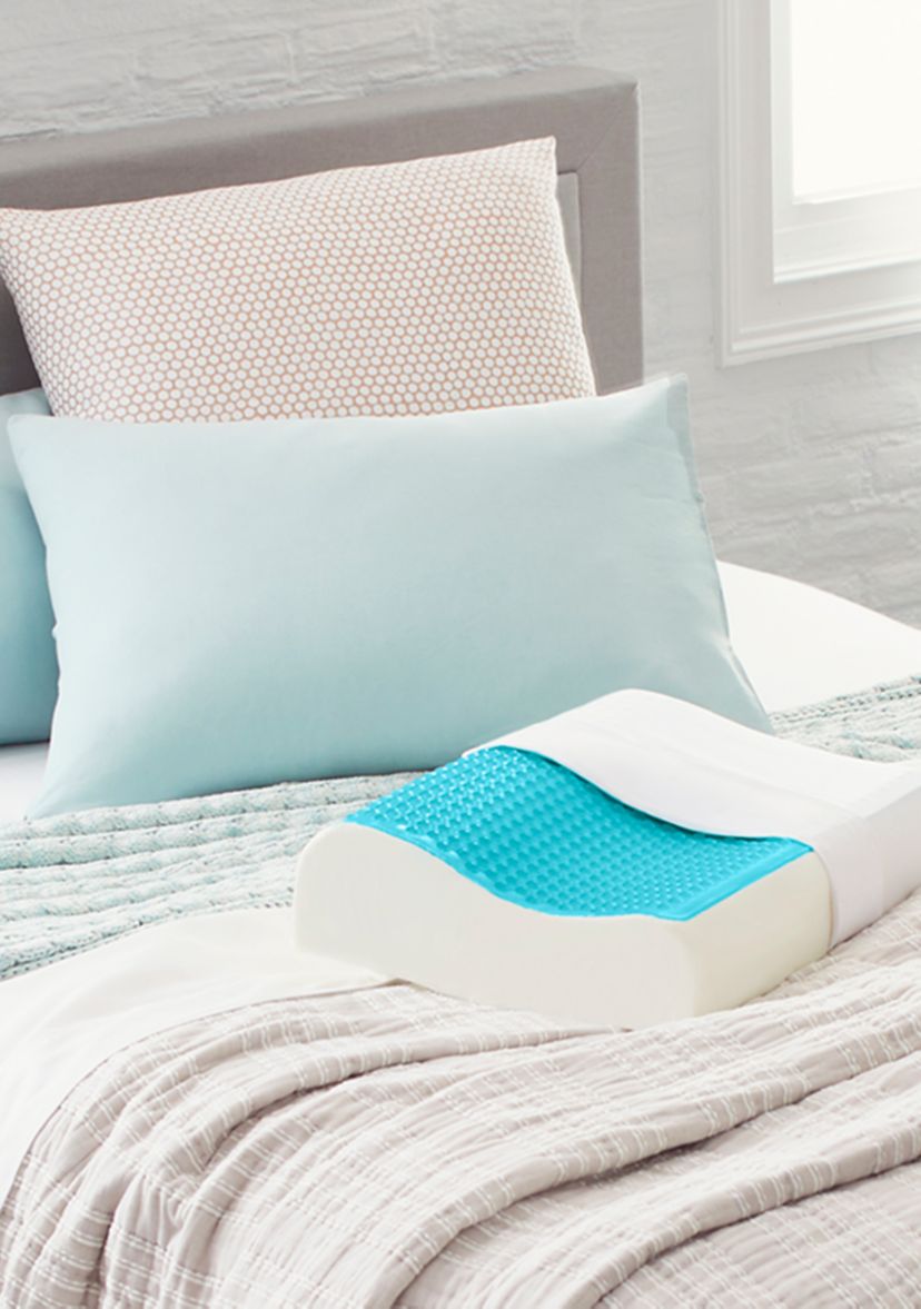 Contour Bubble Gel Memory Foam Pillow
