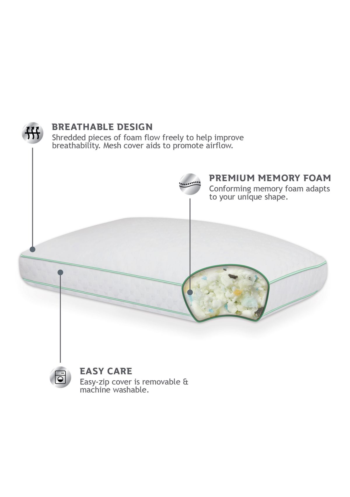 Essentials Custom Comfort Bed Pillow