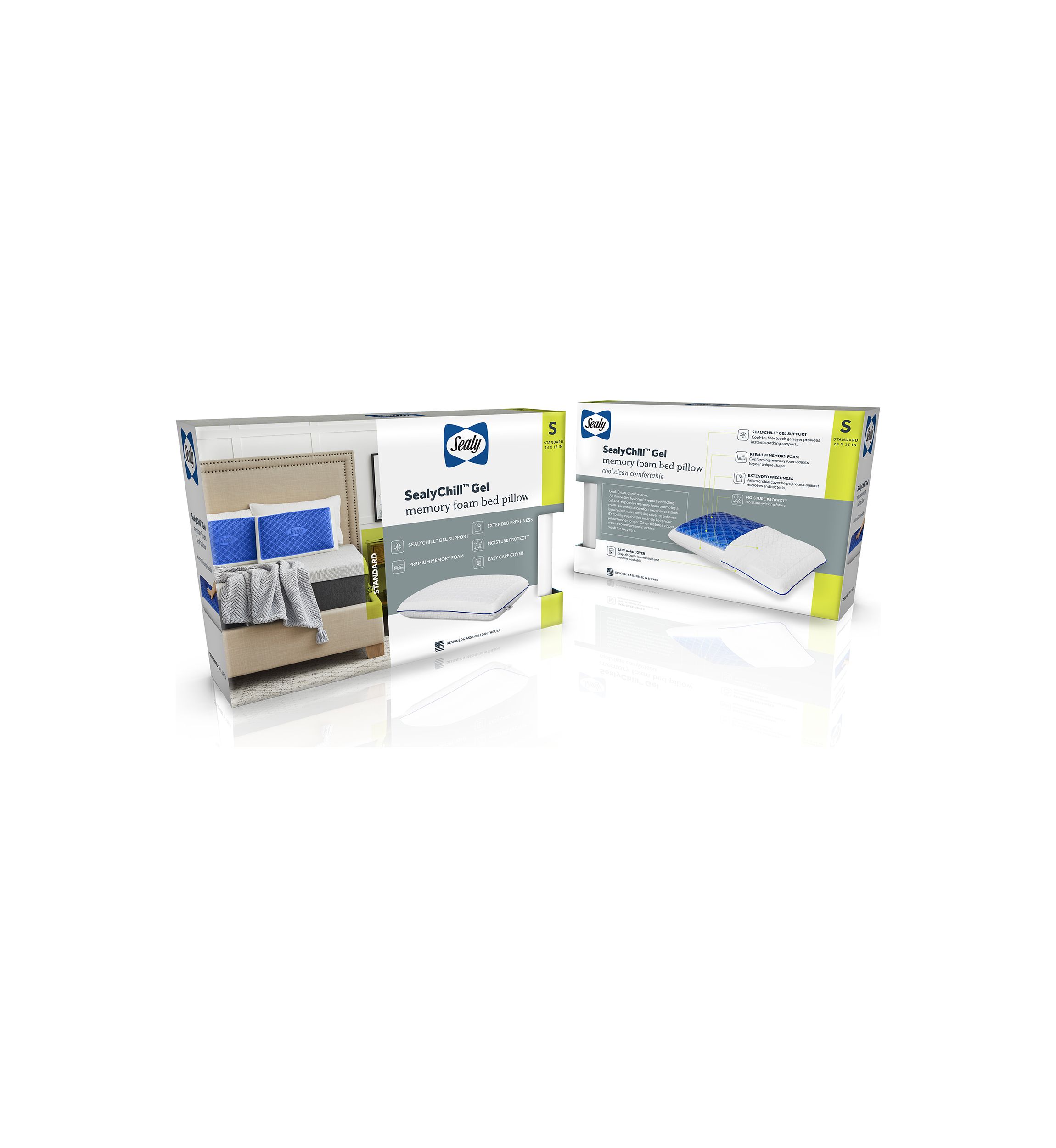 SealyChill™ Gel Memory Foam Bed Pillow