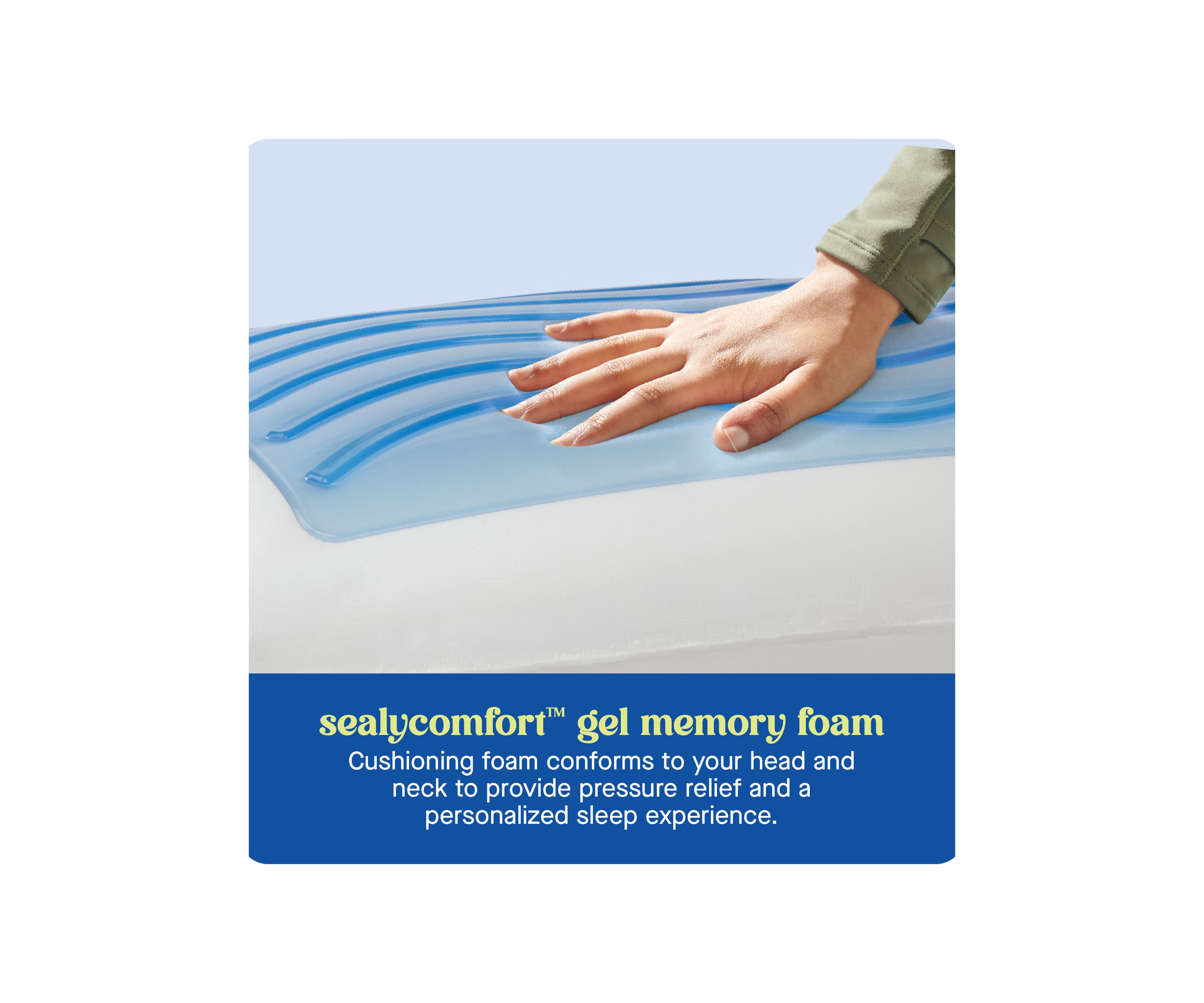  Dreamlife™ Memory Foam Gel Standard Size Bed Pillow