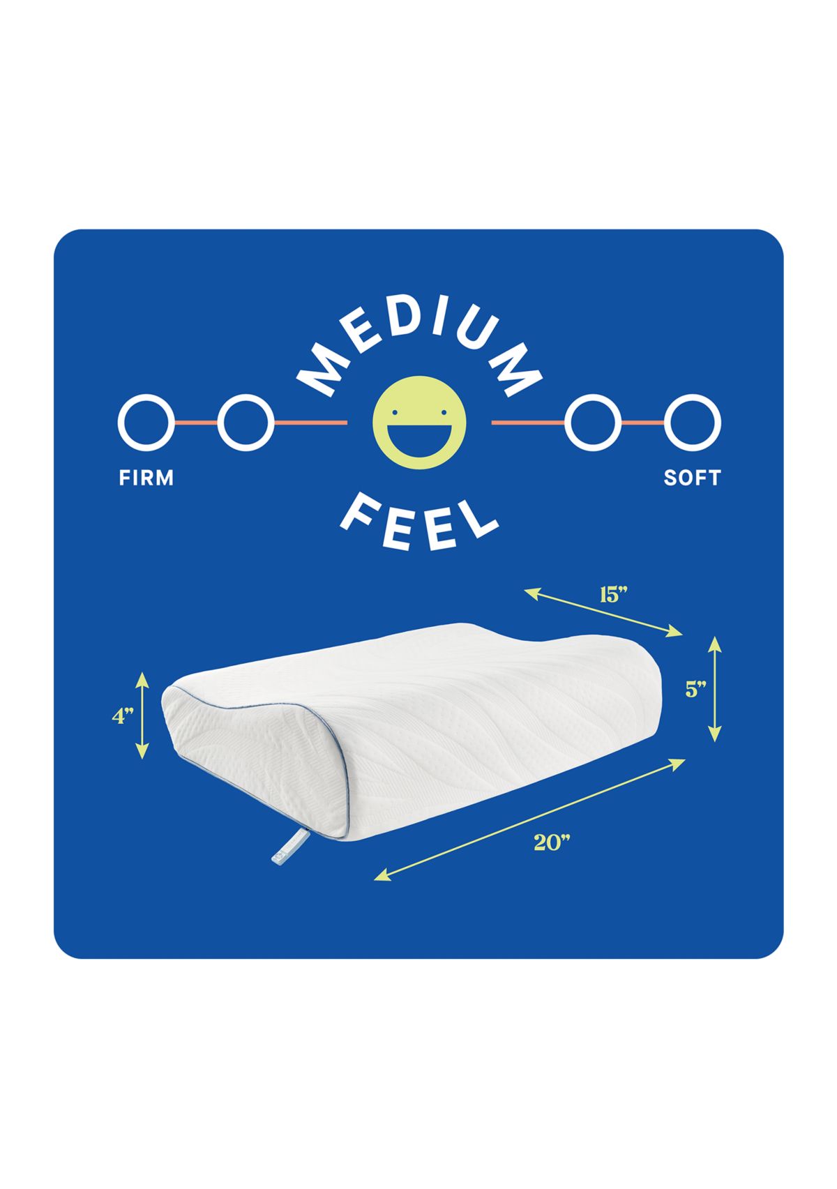 Dreamlife™ Molded Contour Memory Foam Standard Size Bed Pillow