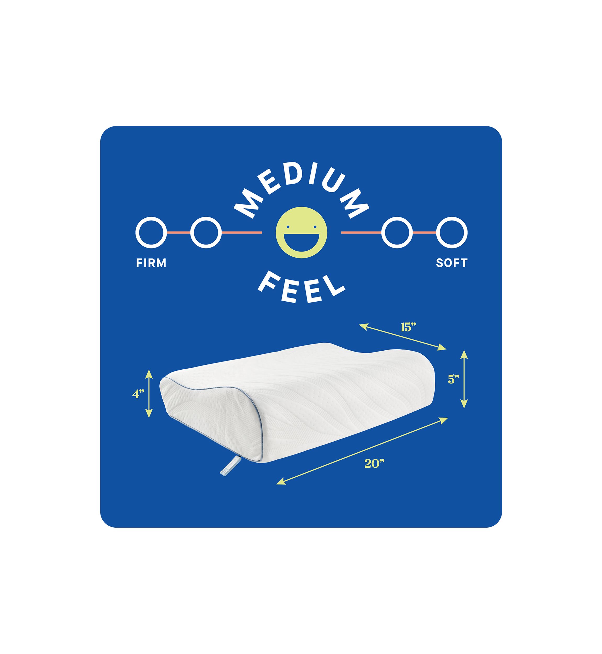 Dreamlife™ Molded Contour Memory Foam Standard Size Bed Pillow