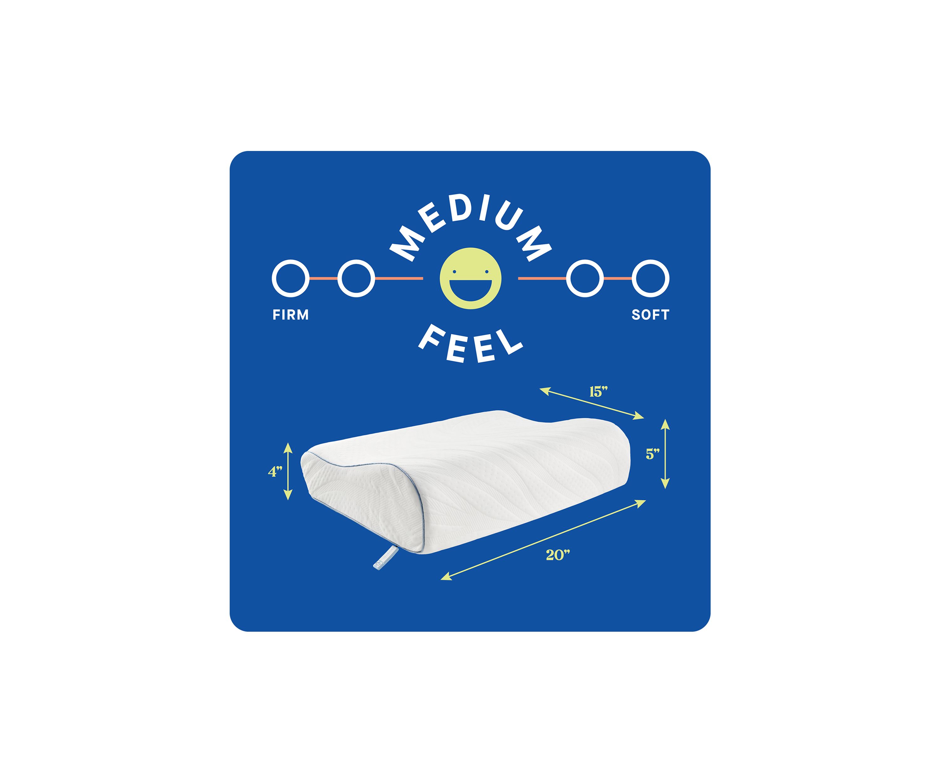 Dreamlife™ Molded Contour Memory Foam Standard Size Bed Pillow