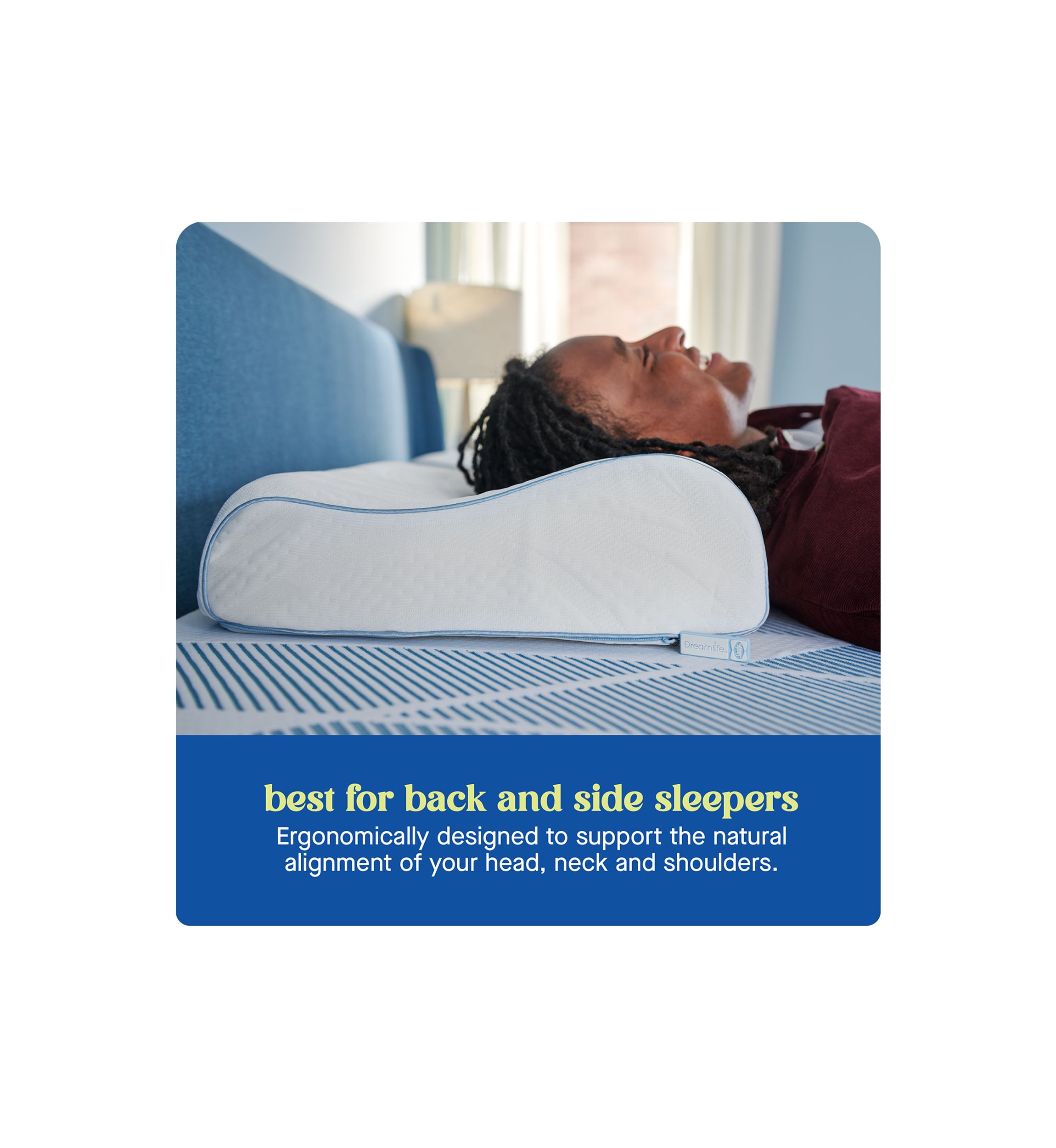 Dreamlife™ Molded Contour Memory Foam Standard Size Bed Pillow