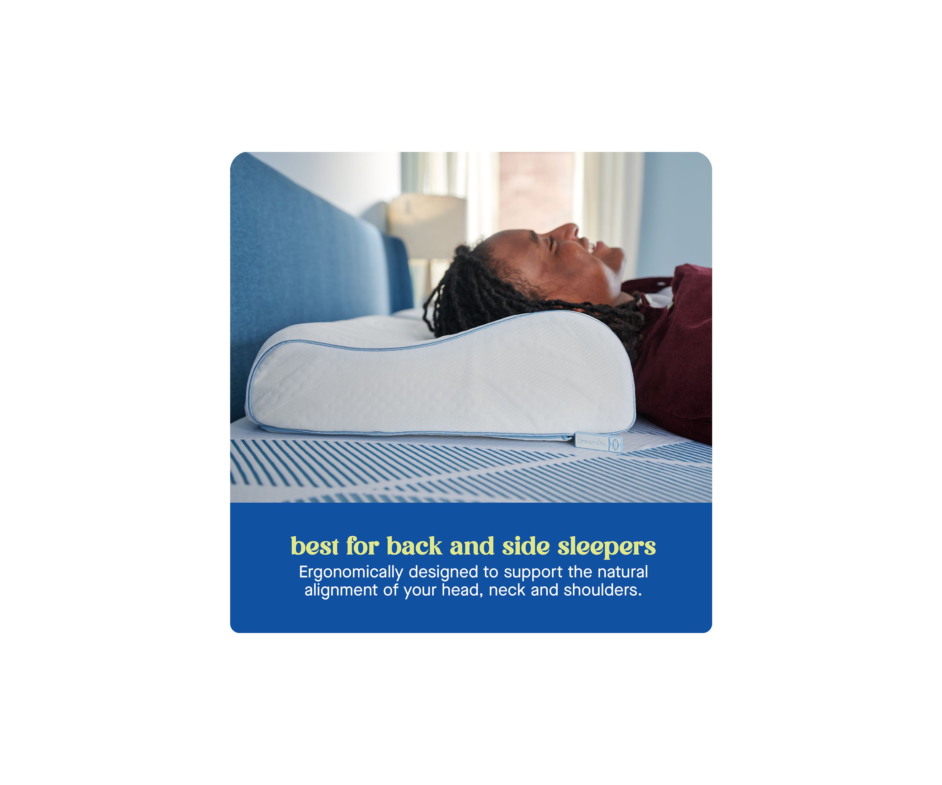 Dreamlife™ Molded Contour Memory Foam Standard Size Bed Pillow
