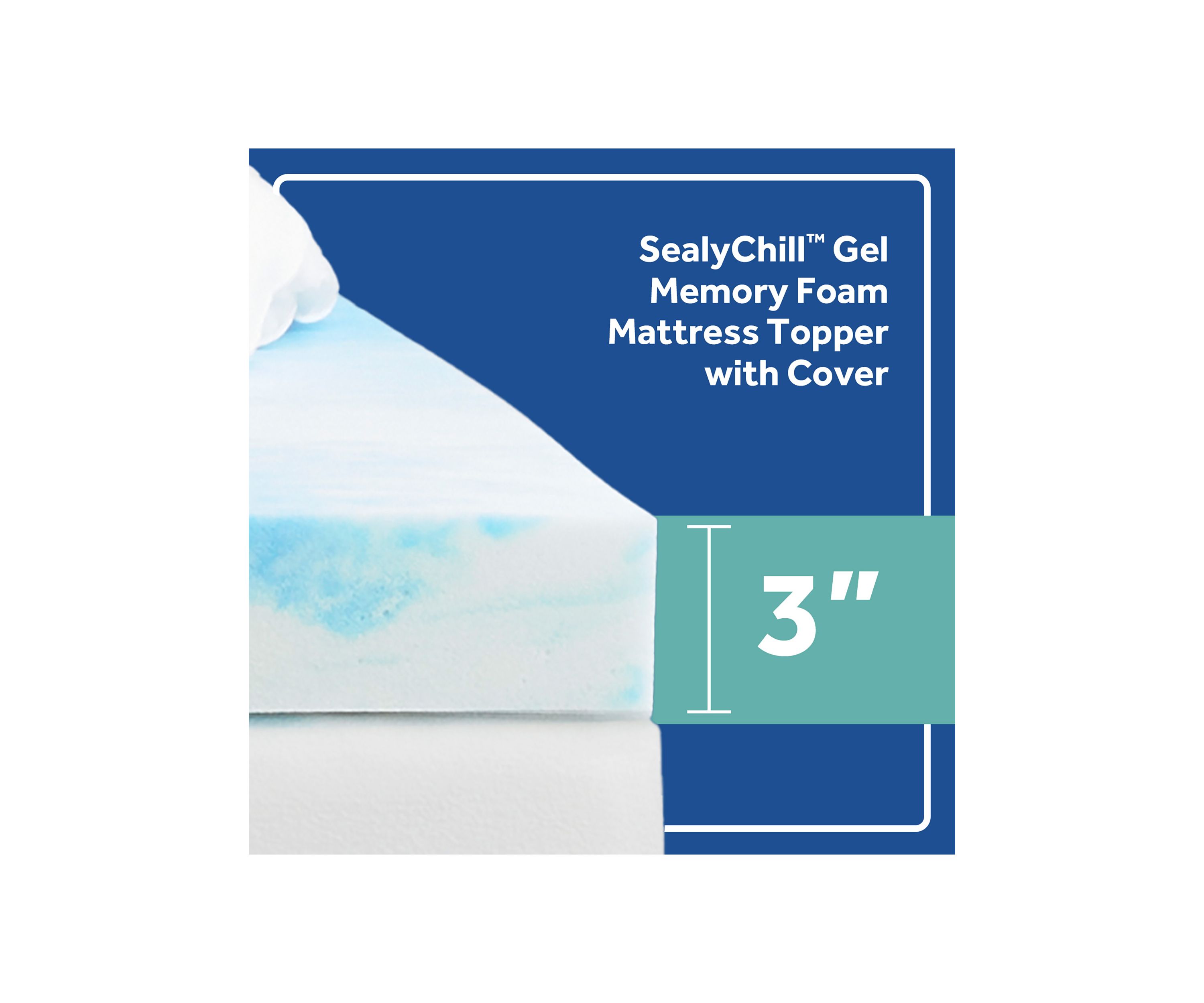 Chill 3" Memory Foam Mattress Topper