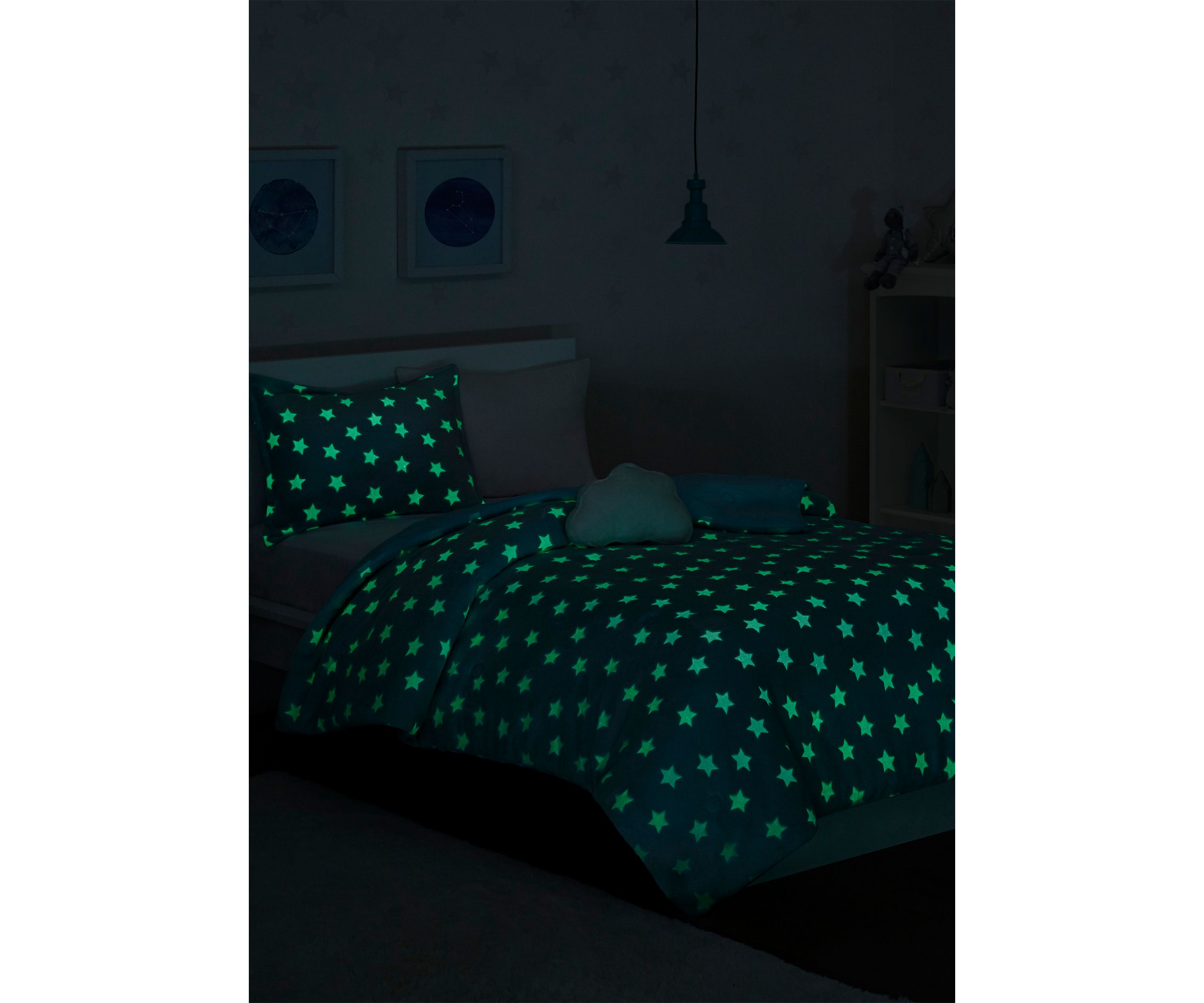 Quinny Glow In The Dark Plush Comforter Set