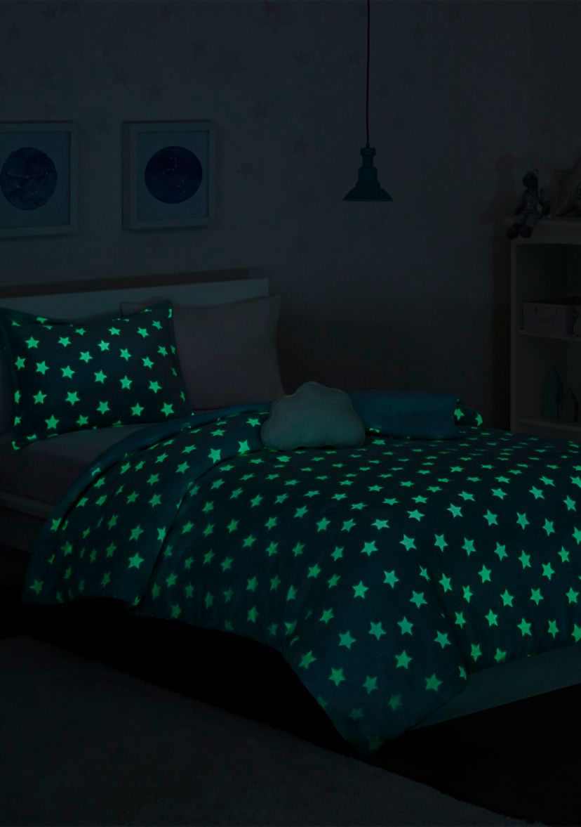 Quinny Glow In The Dark Plush Comforter Set