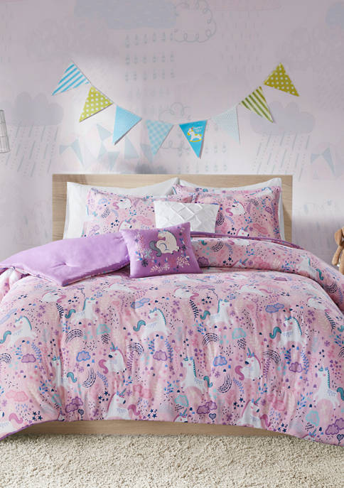 JLA Home Lola Unicorn Comforter Set