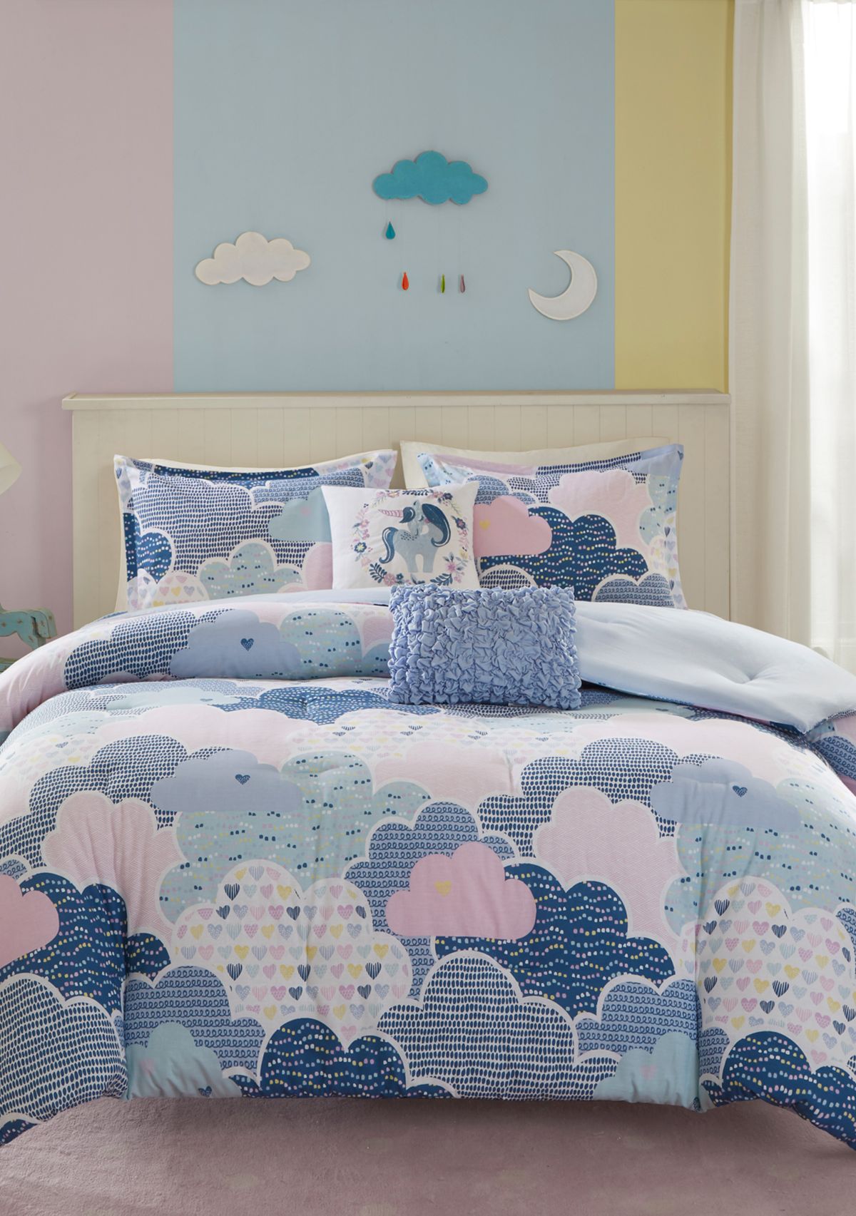 Periwinkle Blue Cloud Duvet Cover Set