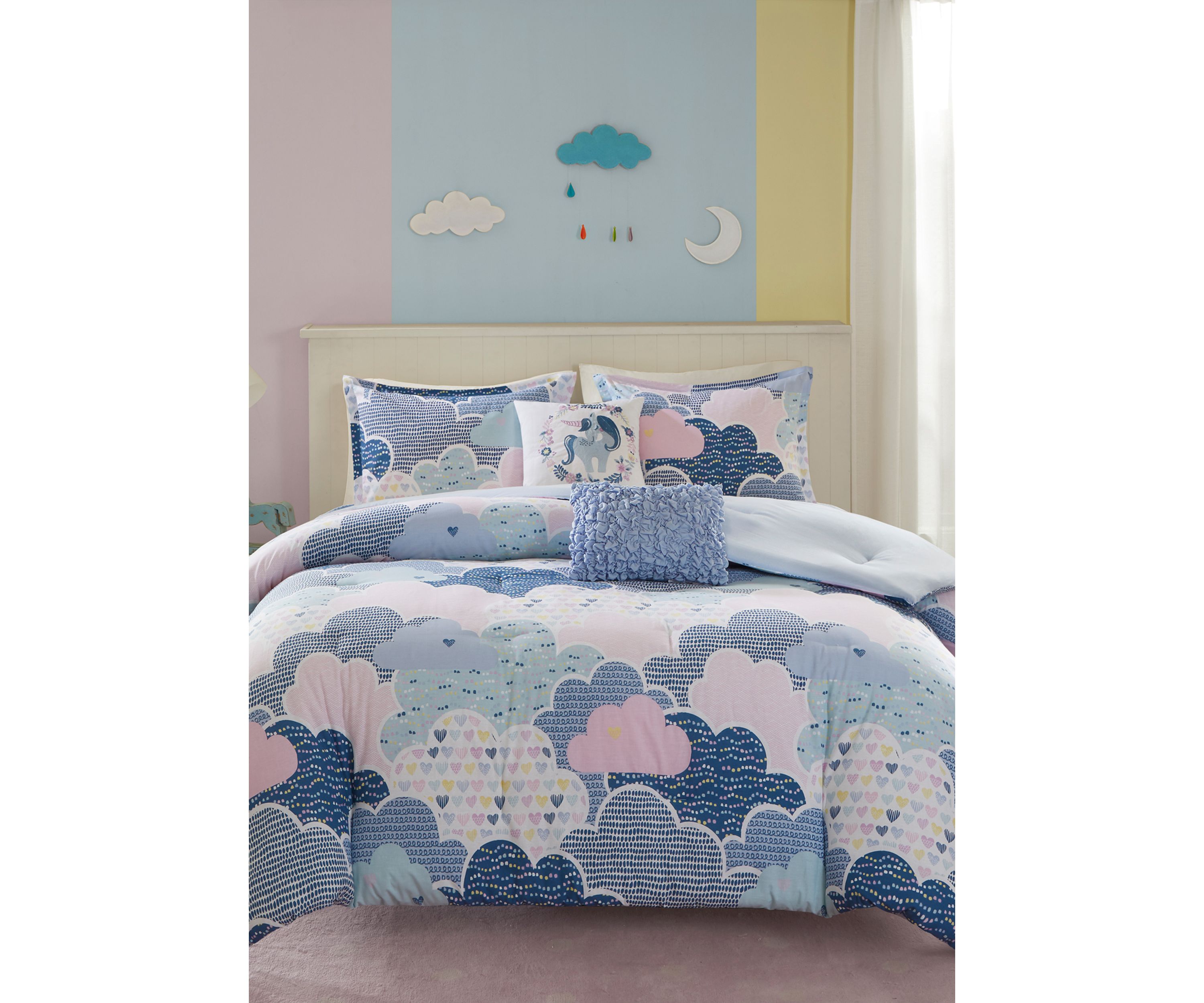 Periwinkle Blue Cloud Duvet Cover Set
