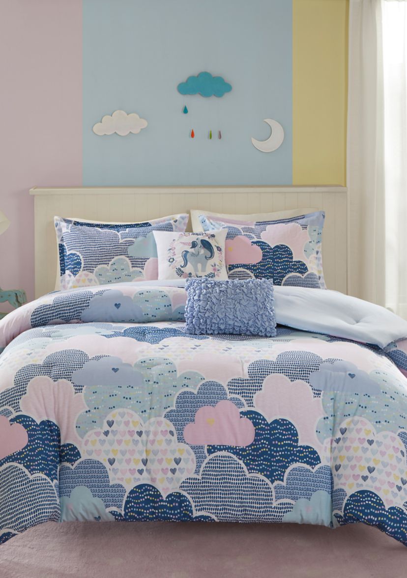 Periwinkle Blue Cloud Duvet Cover Set