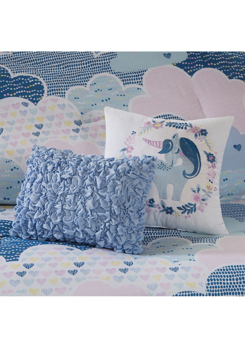 Periwinkle Blue Cloud Duvet Cover Set