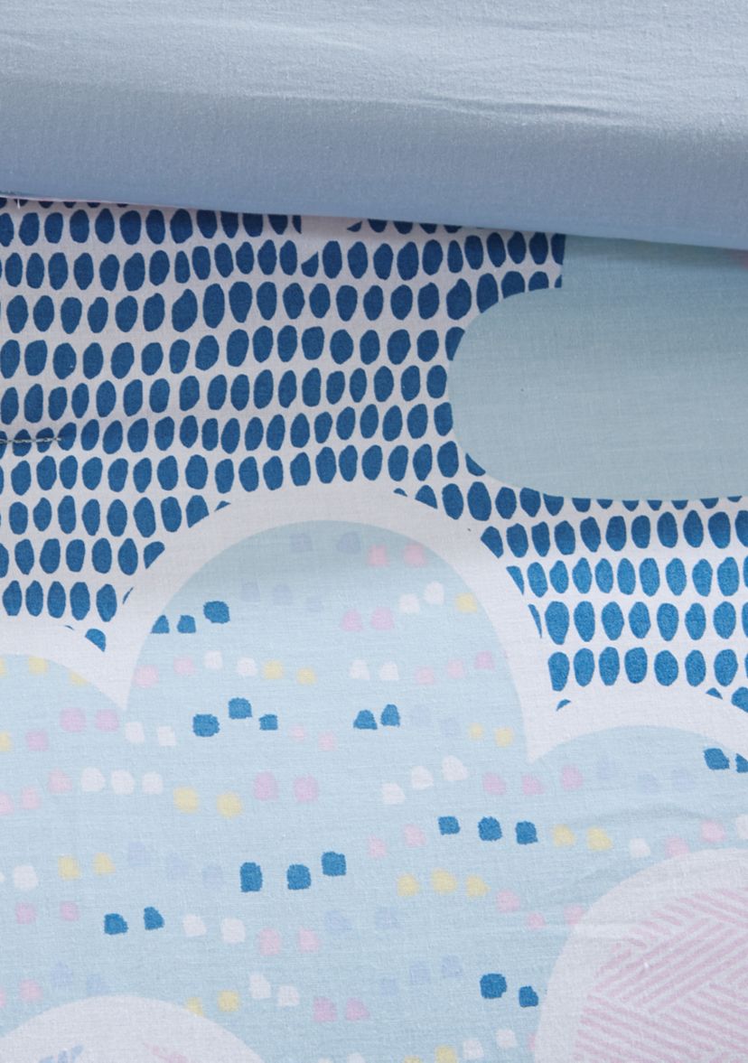 Periwinkle Blue Cloud Duvet Cover Set