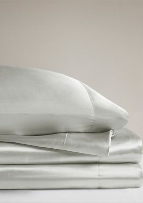 Madison Park Essentials - Satin Wrinkle-Free Luxurious 6-Piece Sheet Set - Grey - Full