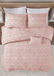 Annie Solid Clipped Jacquard Comforter Set