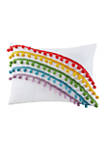 Juniper Rainbow Comforter Set With Pompom Trim