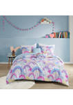 Emily Printed Rainbow Cotton Reversible Comforter Set