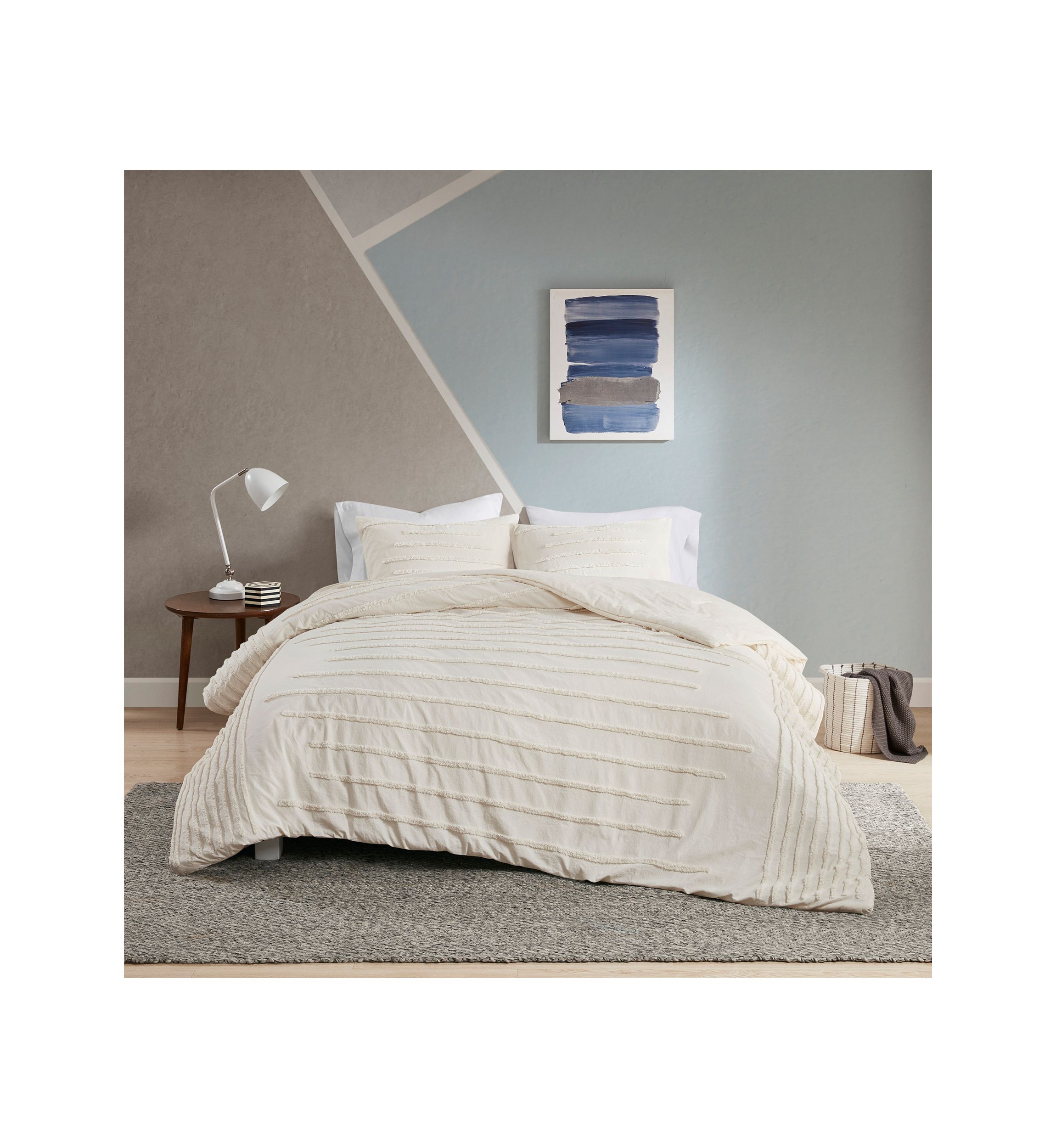 Mercer 3 Piece Cotton Chenille Comforter Set