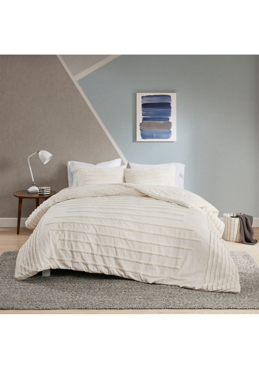 Mercer 3 Piece Cotton Chenille Comforter Set