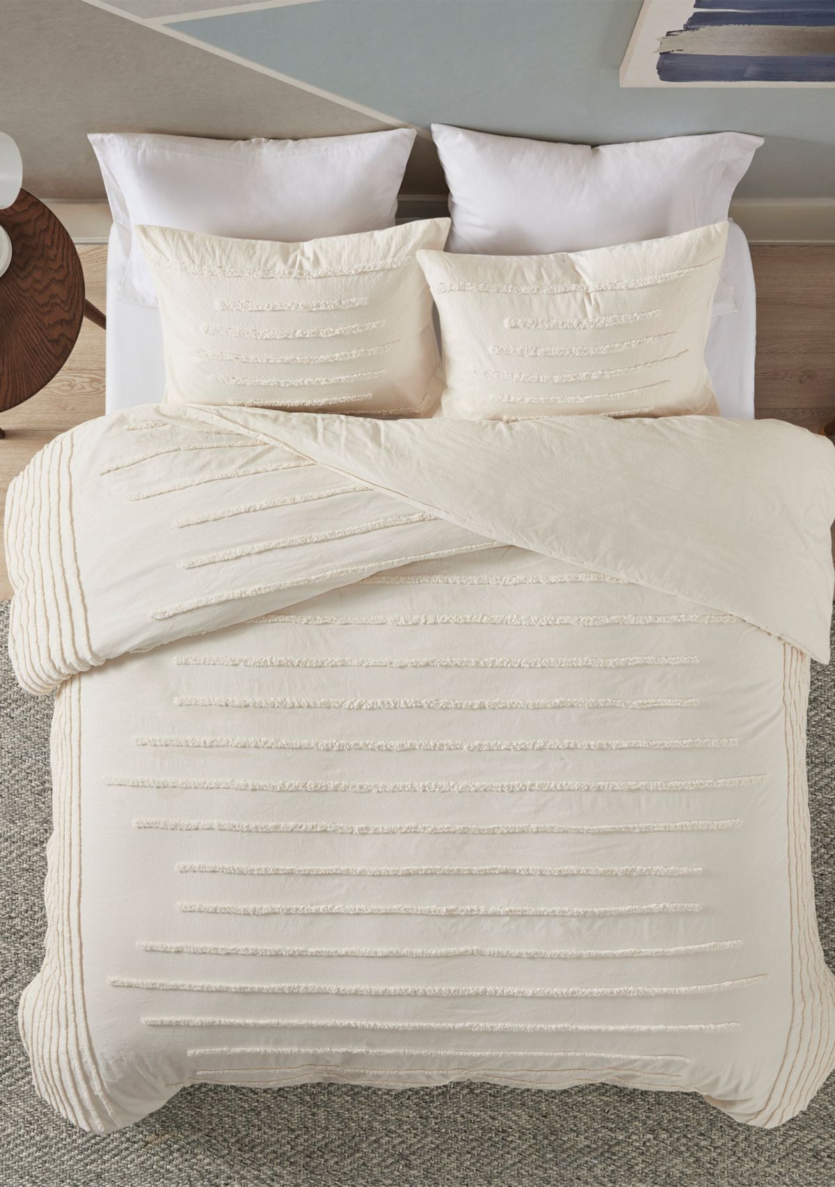 Mercer 3 Piece Cotton Chenille Comforter Set
