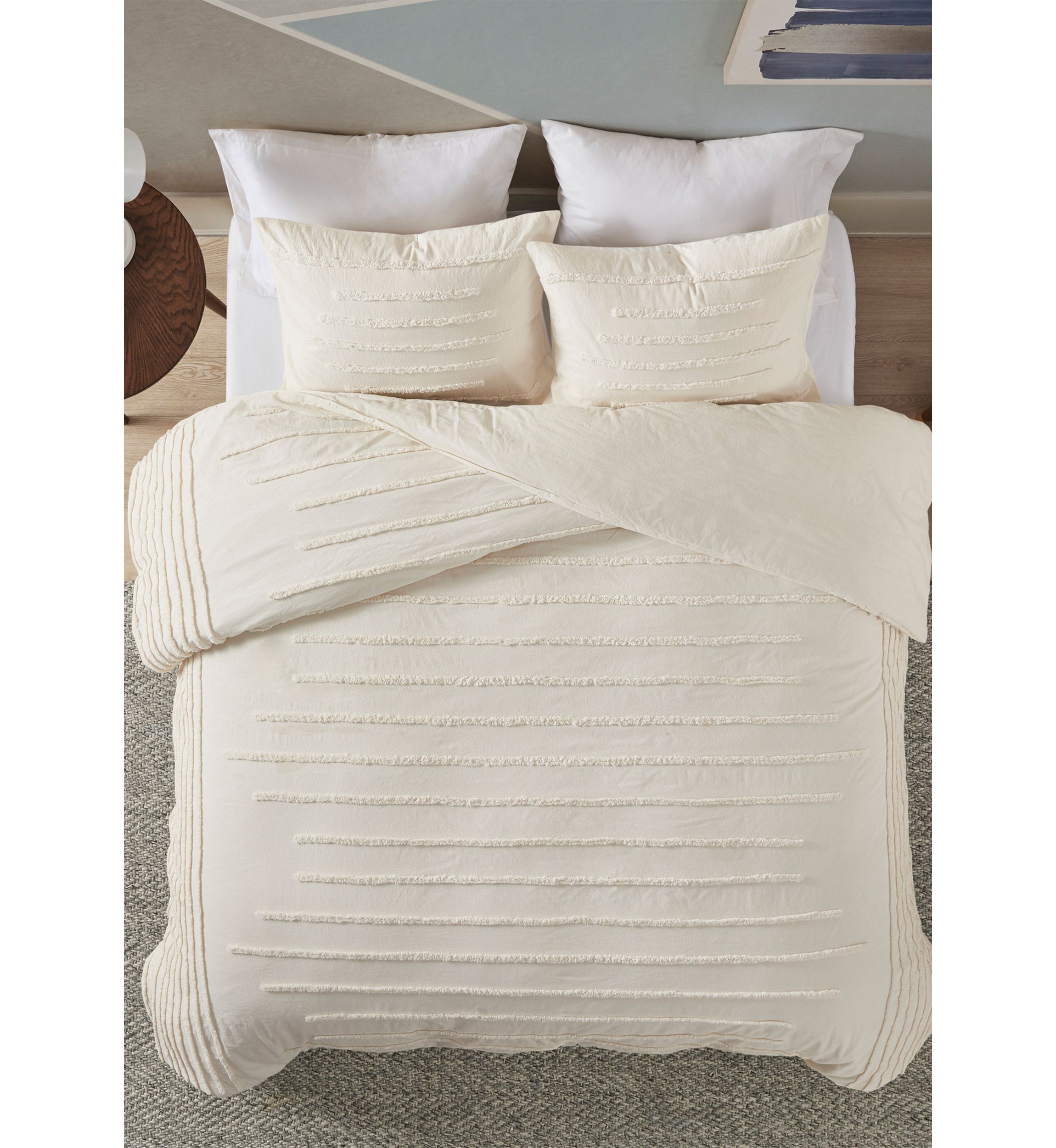Mercer 3 Piece Cotton Chenille Comforter Set