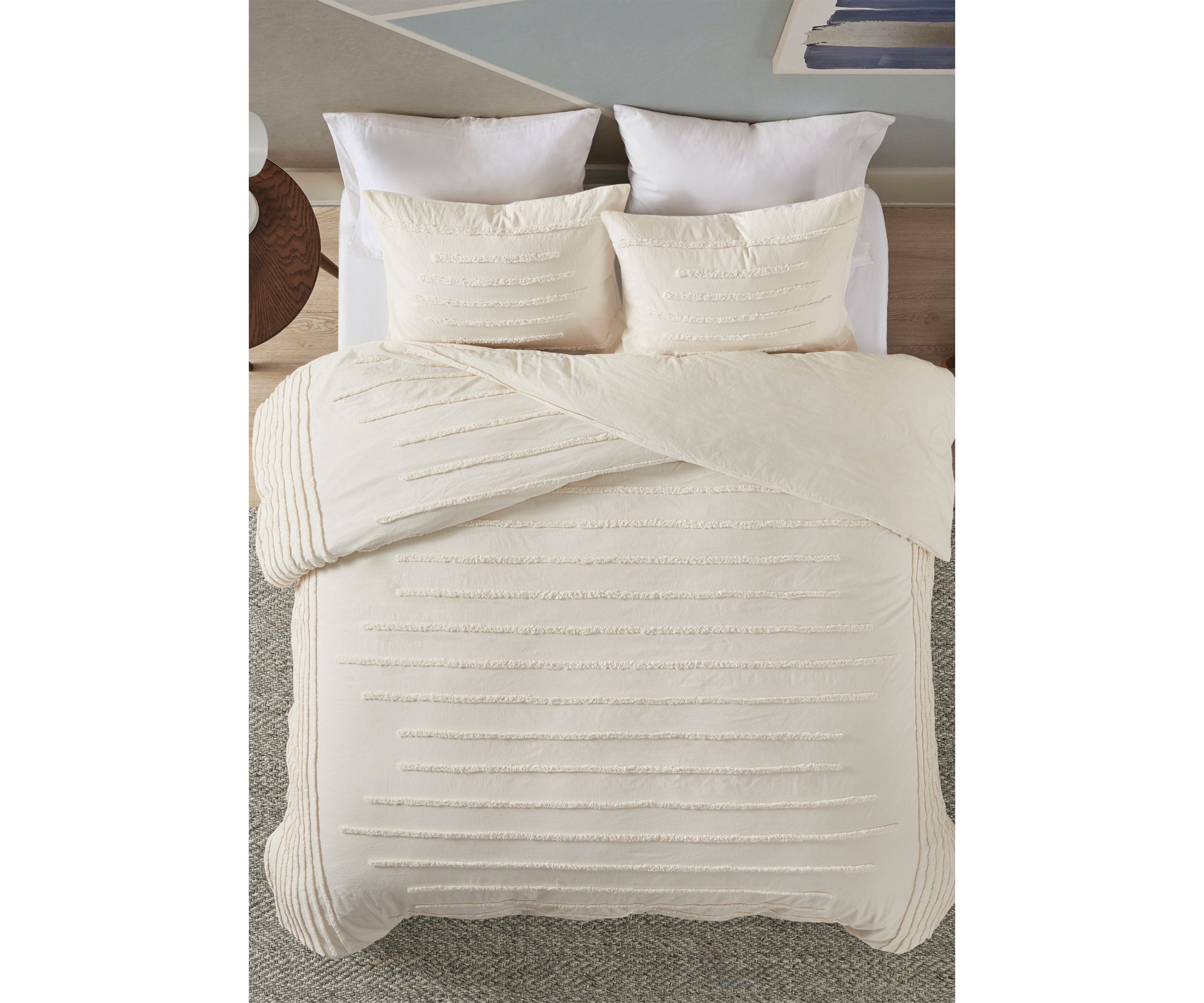 Mercer 3 Piece Cotton Chenille Comforter Set