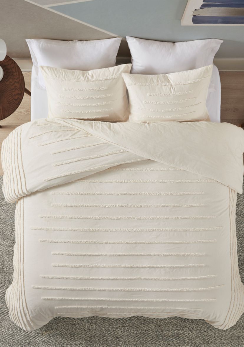 Mercer 3 Piece Cotton Chenille Comforter Set