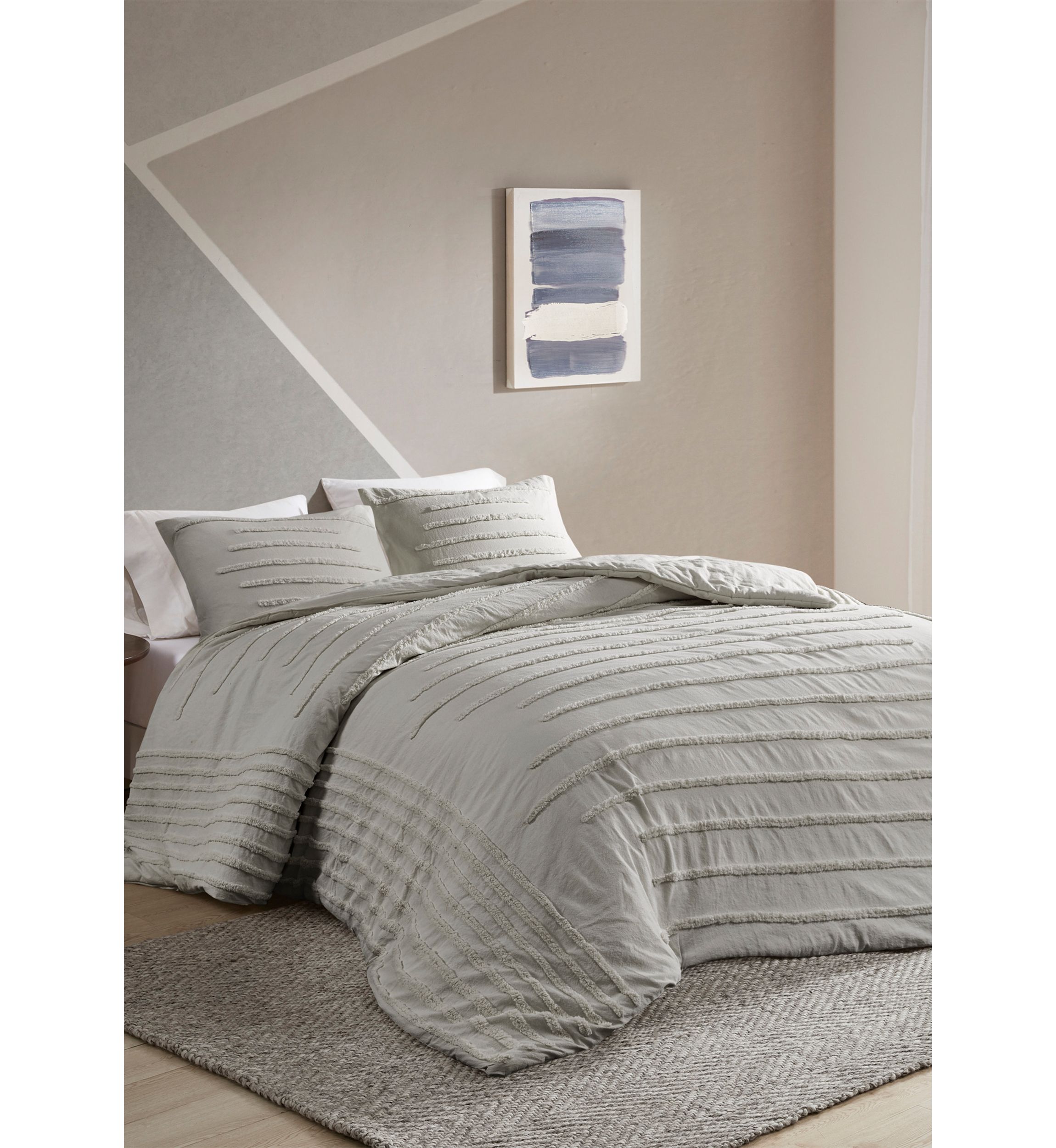 Mercer 3 Piece Cotton Chenille Duvet Cover Set