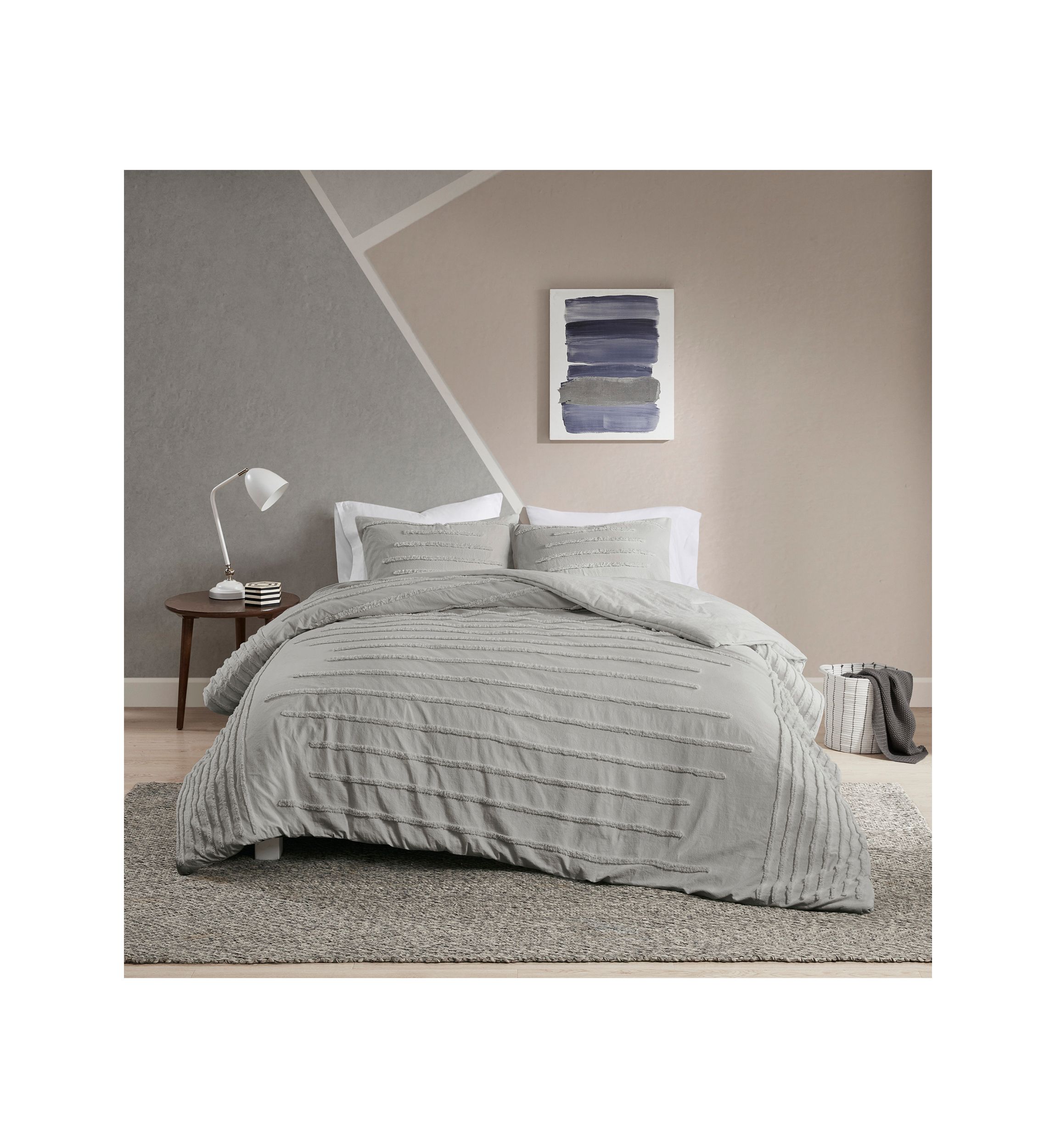 Mercer 3 Piece Cotton Chenille Duvet Cover Set