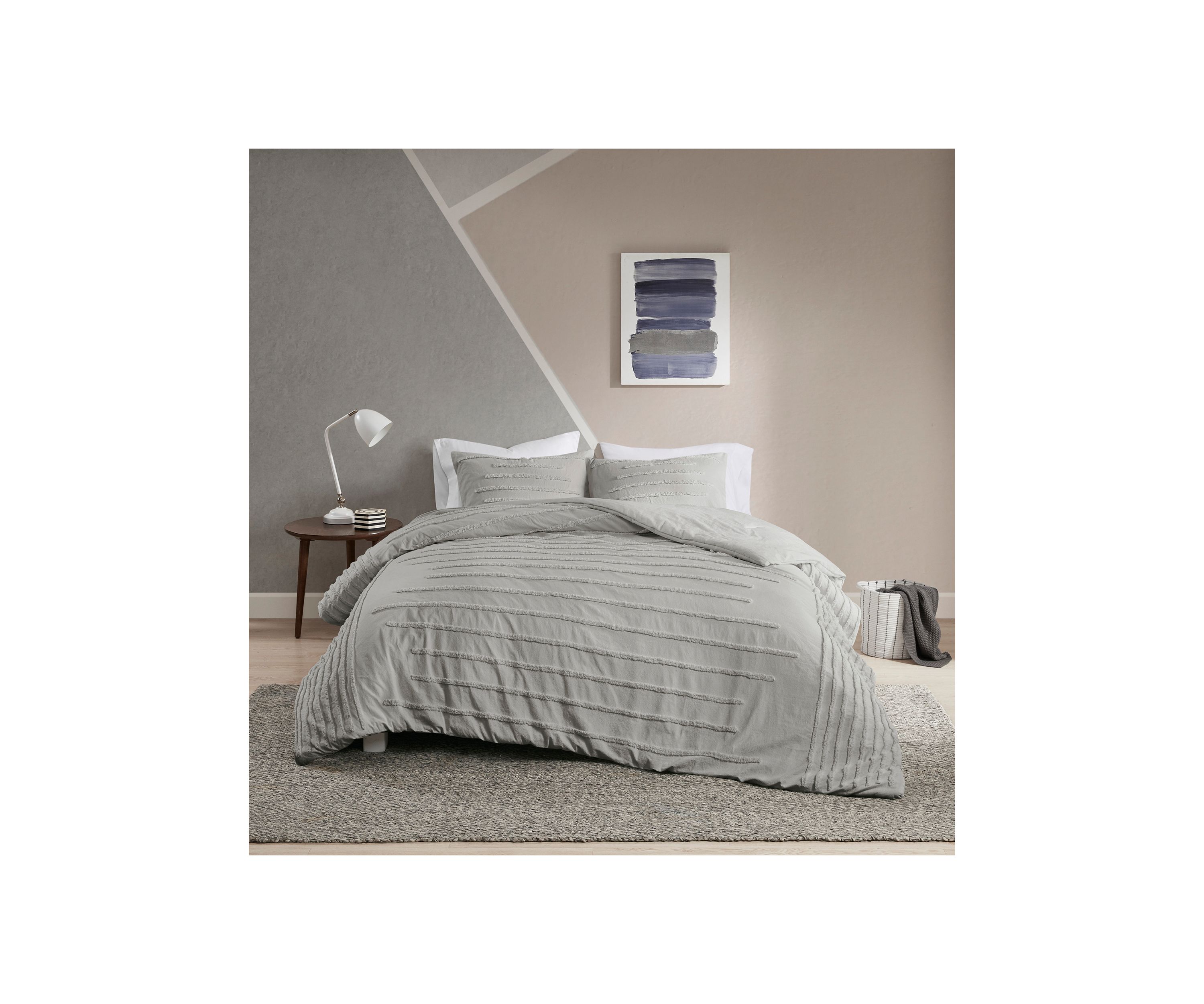 Mercer 3 Piece Cotton Chenille Duvet Cover Set