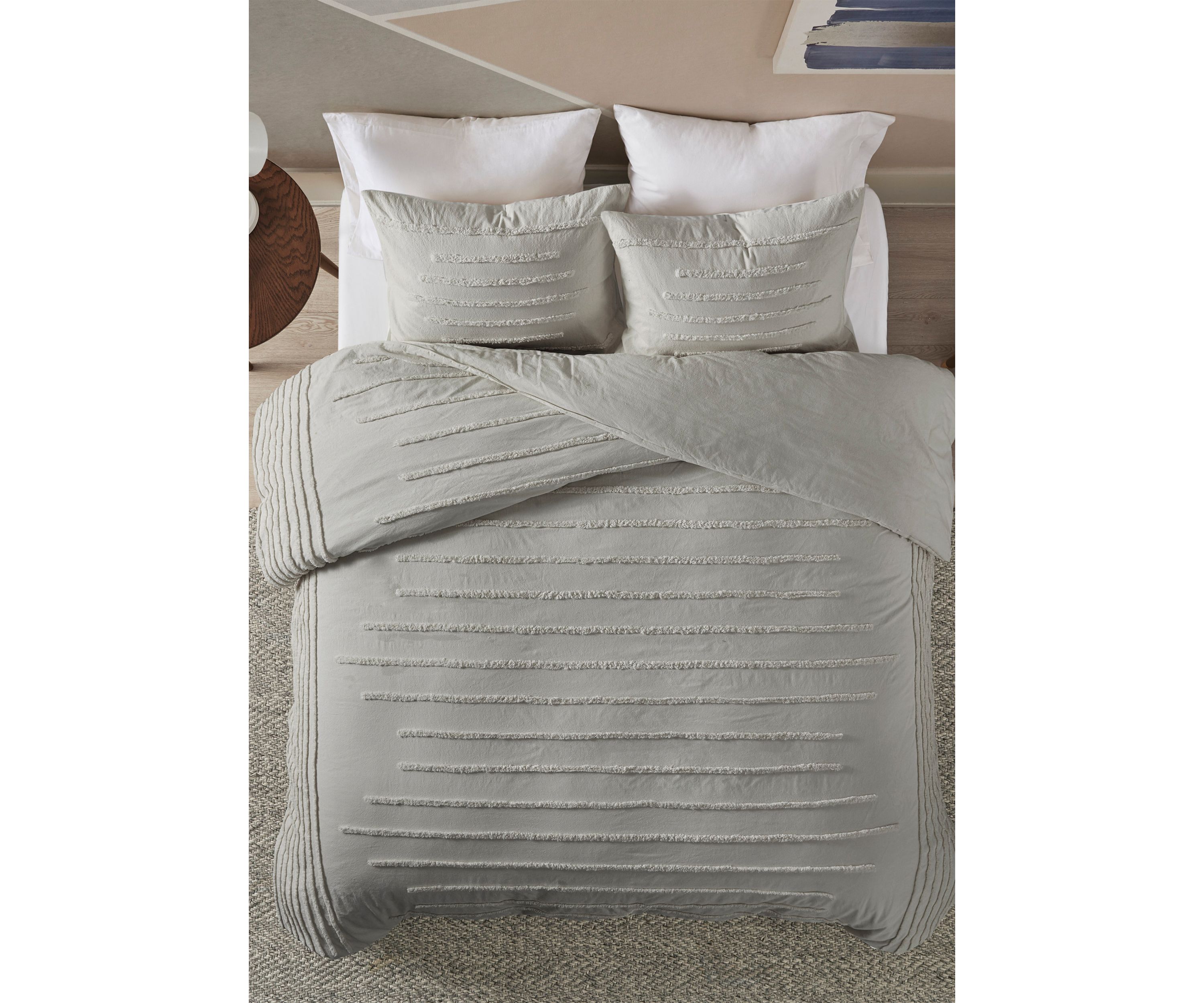 Mercer 3 Piece Cotton Chenille Duvet Cover Set