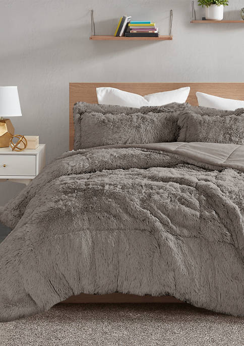 Intelligent Design Malea Shaggy Faux Fur Comforter Set