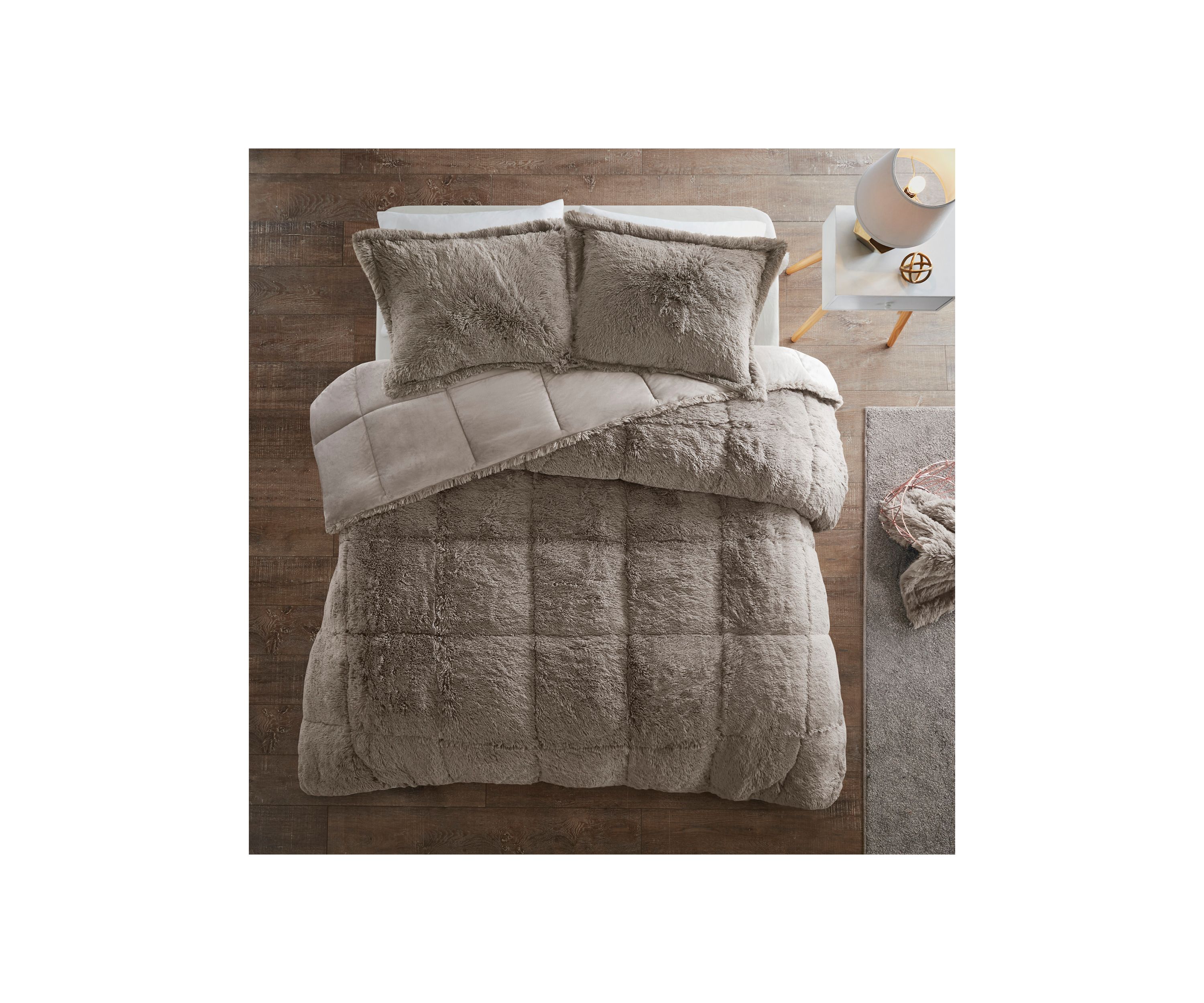 Malea Shaggy Faux Fur Comforter Mini Set