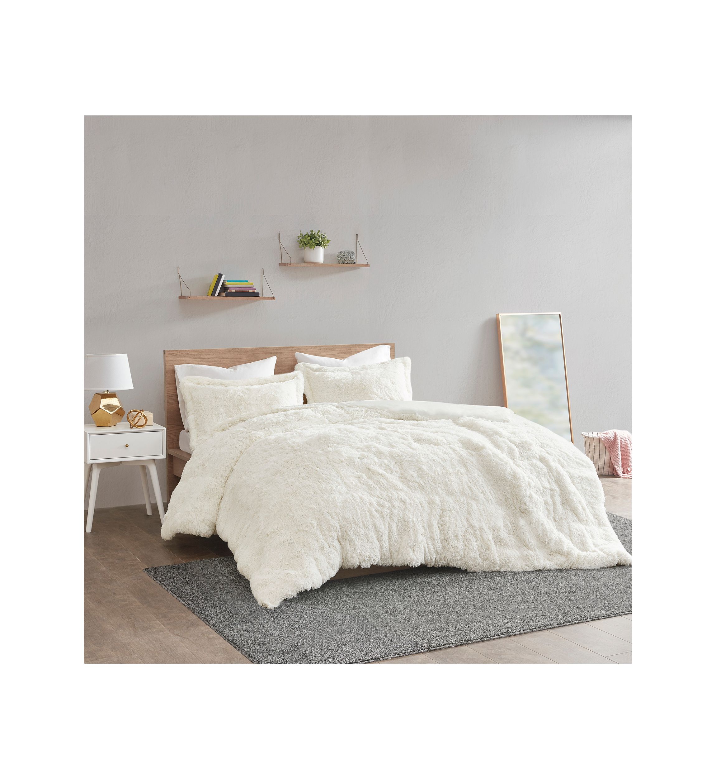 Malea Shaggy Fur Duvet Cover Set