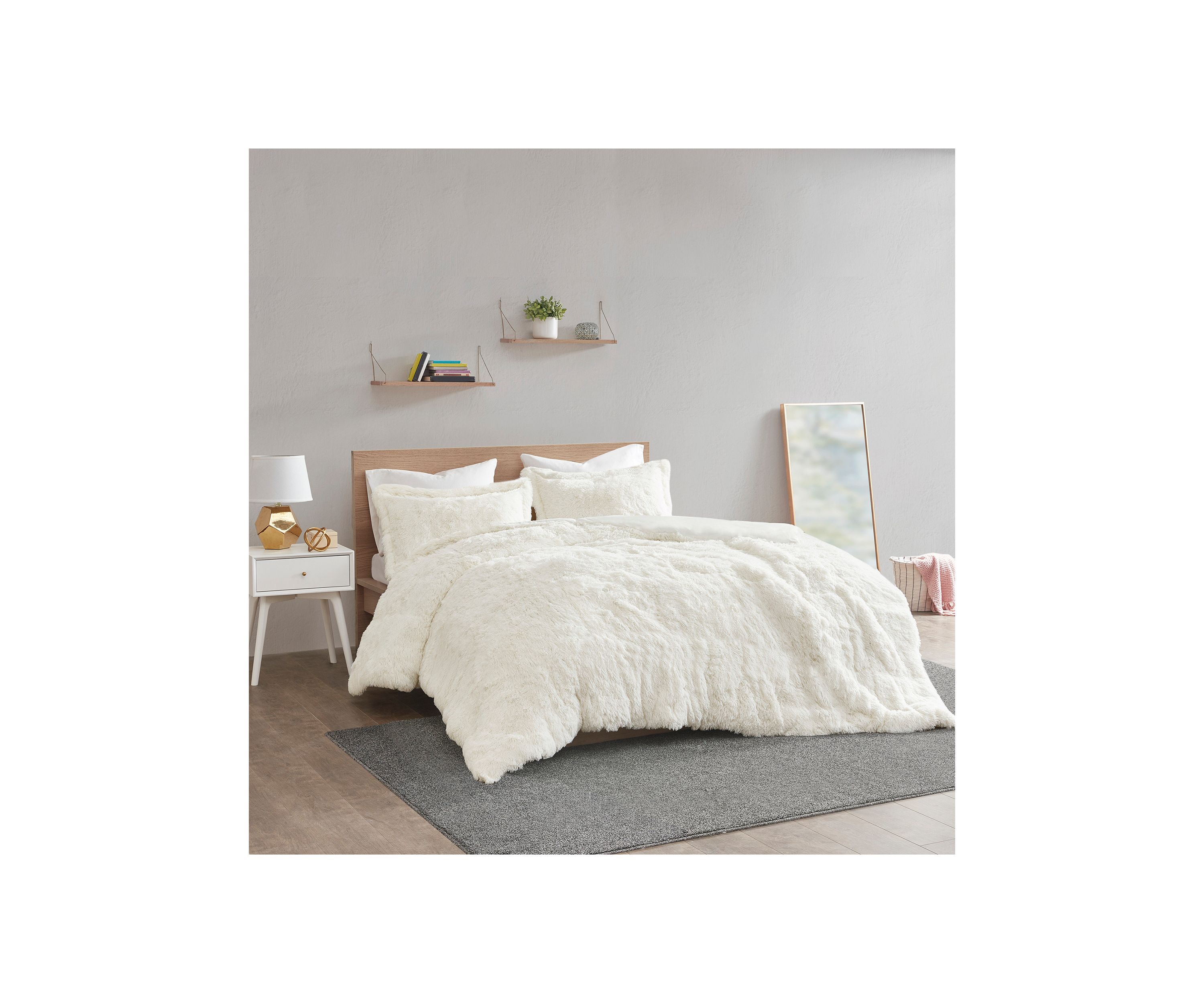 Malea Shaggy Fur Duvet Cover Set