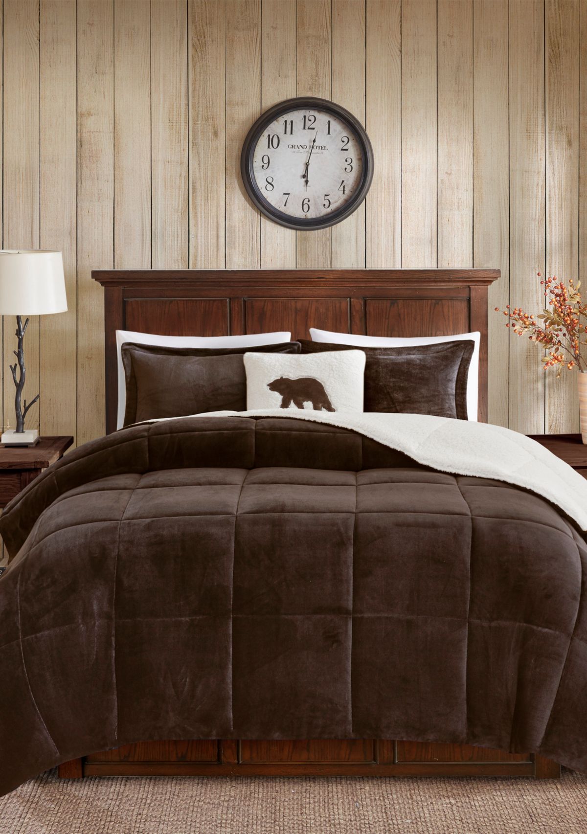 Alton Plush to Sherpa Down Alternative Comforter Set