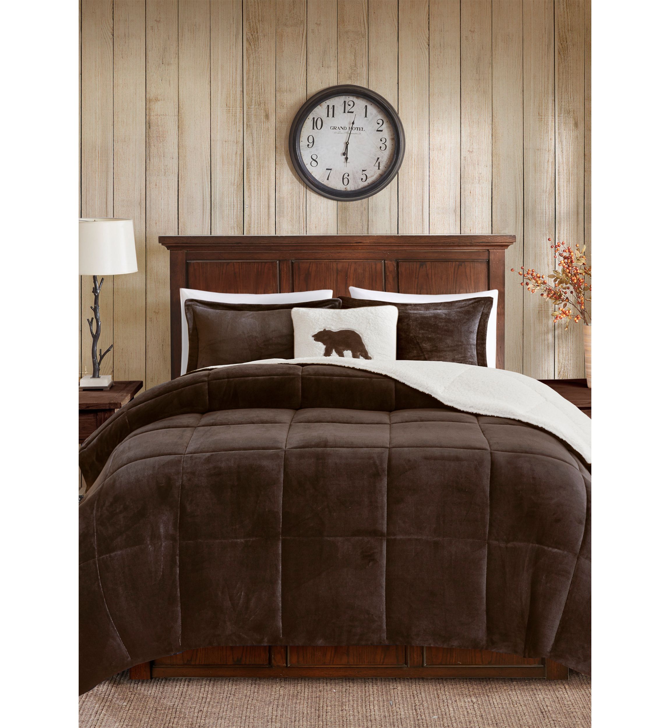 Alton Plush to Sherpa Down Alternative Comforter Set