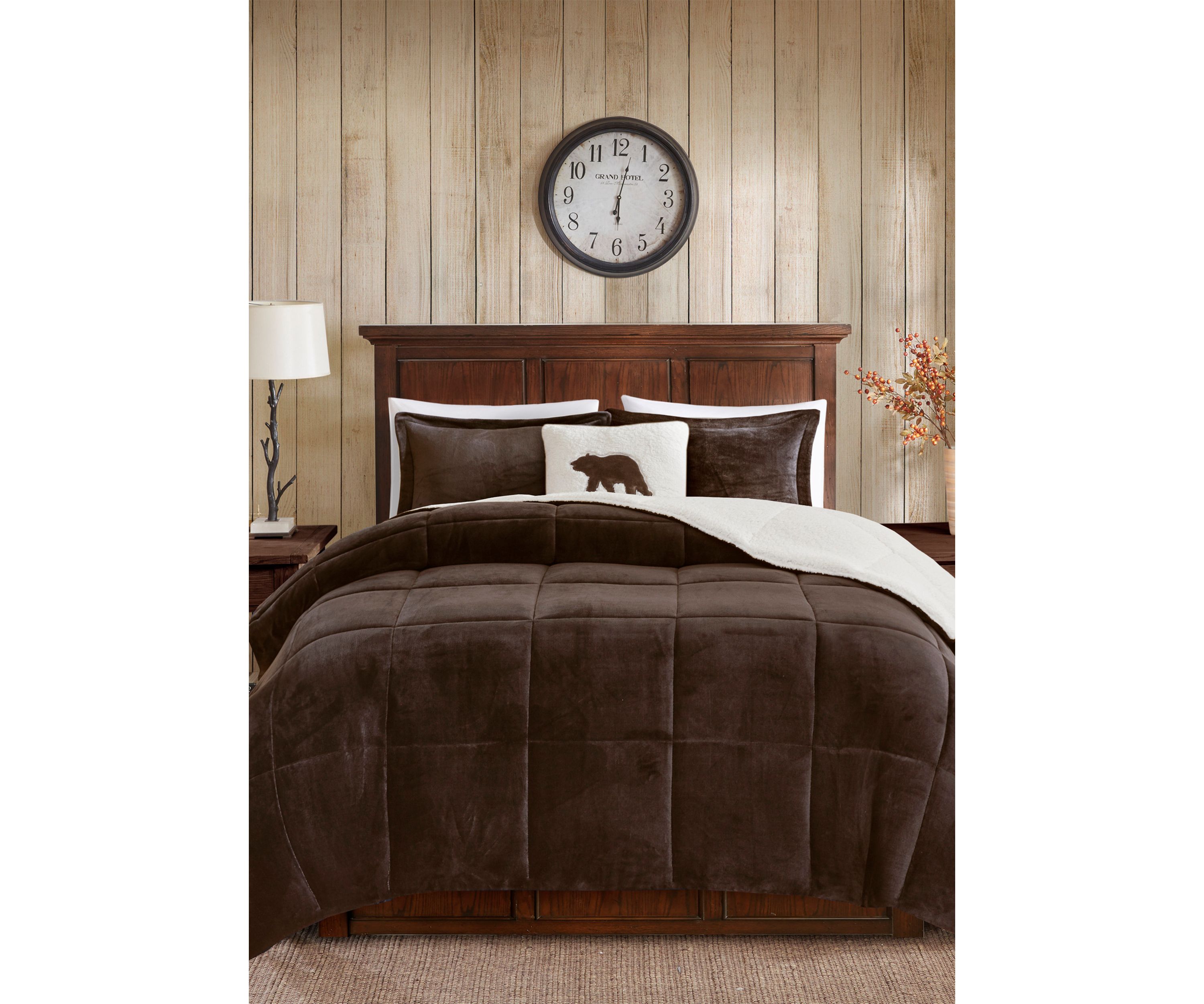 Alton Plush to Sherpa Down Alternative Comforter Set