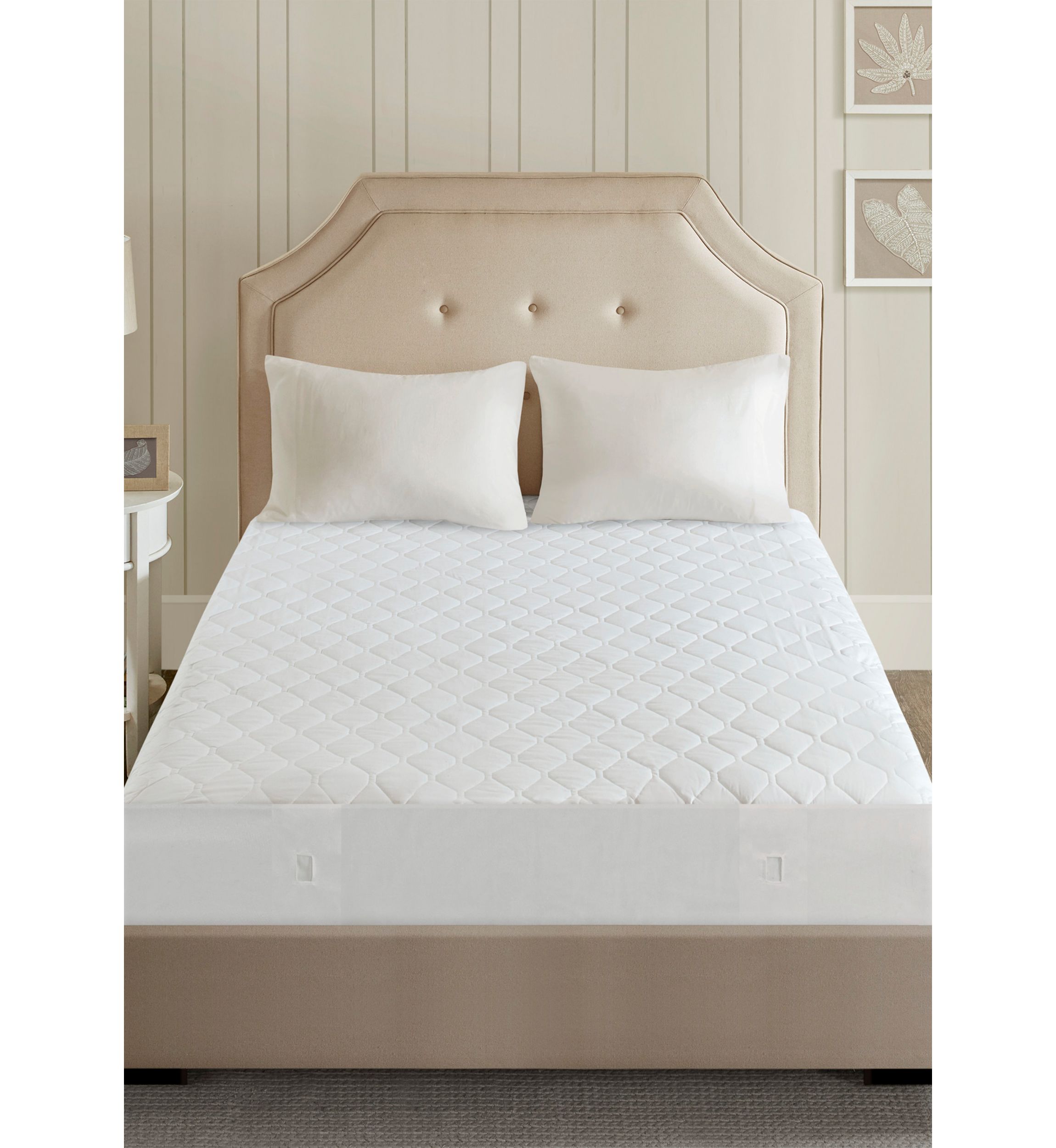 Cotton Blend Heated Mattress Pad