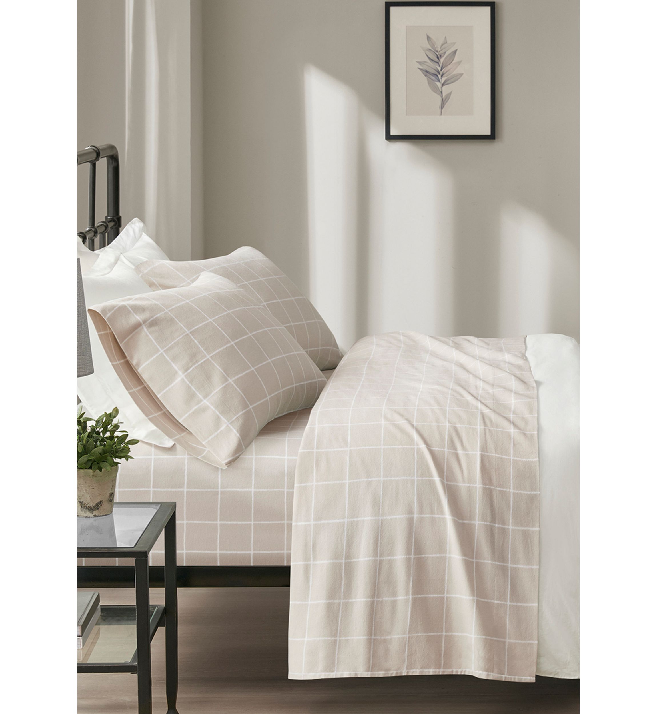 Oversized Cotton Flannel 4 Piece Sheet Set