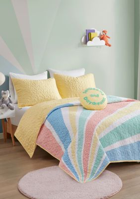 Shop Cotton Cabana Stripe Reversible Comforter Set with Rainbow